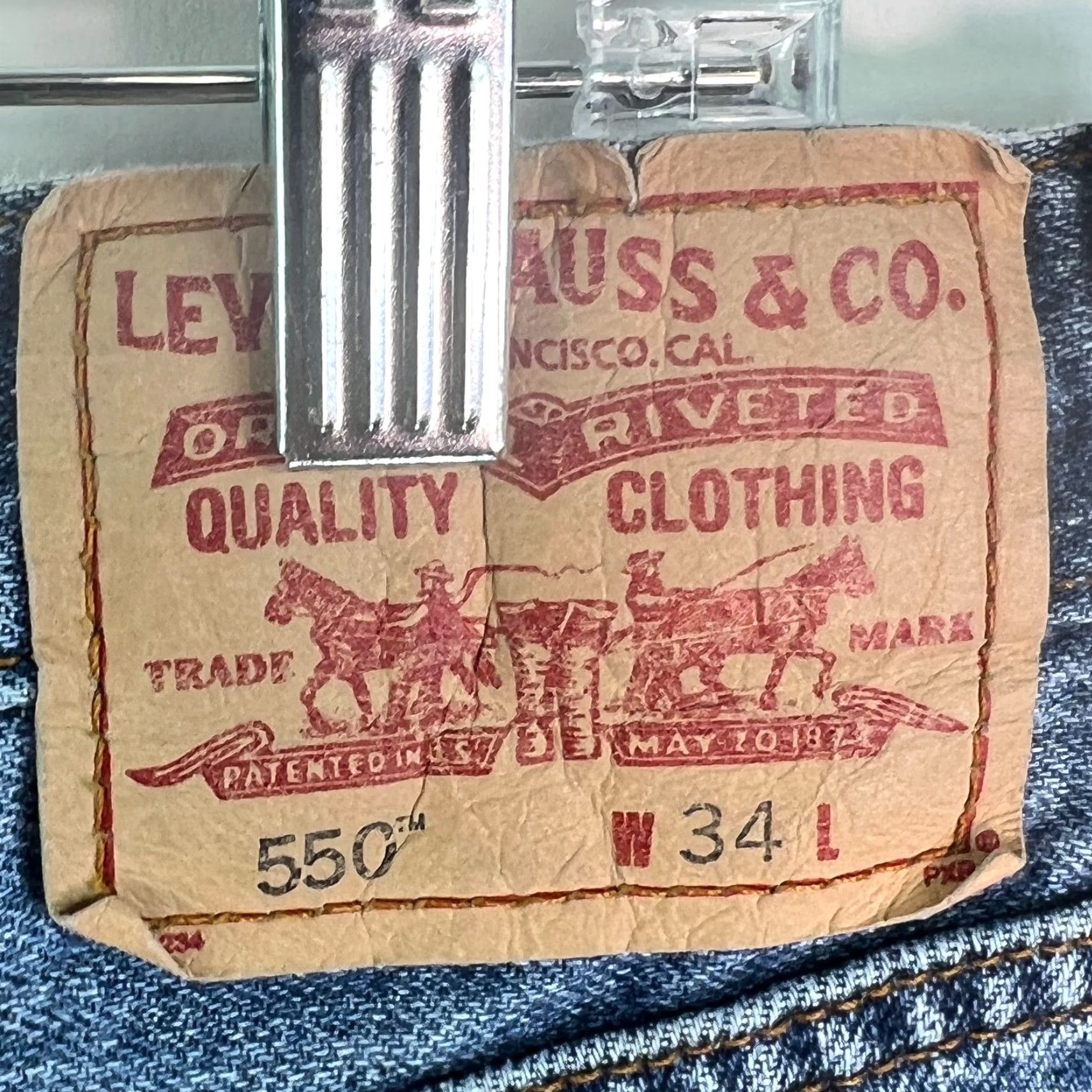 Levi's Levi's Denim Shorts Mens 550 Flat Front Relaxed Fit Casual 34 Blue Size US 34 / EU 50 - 6 Thumbnail