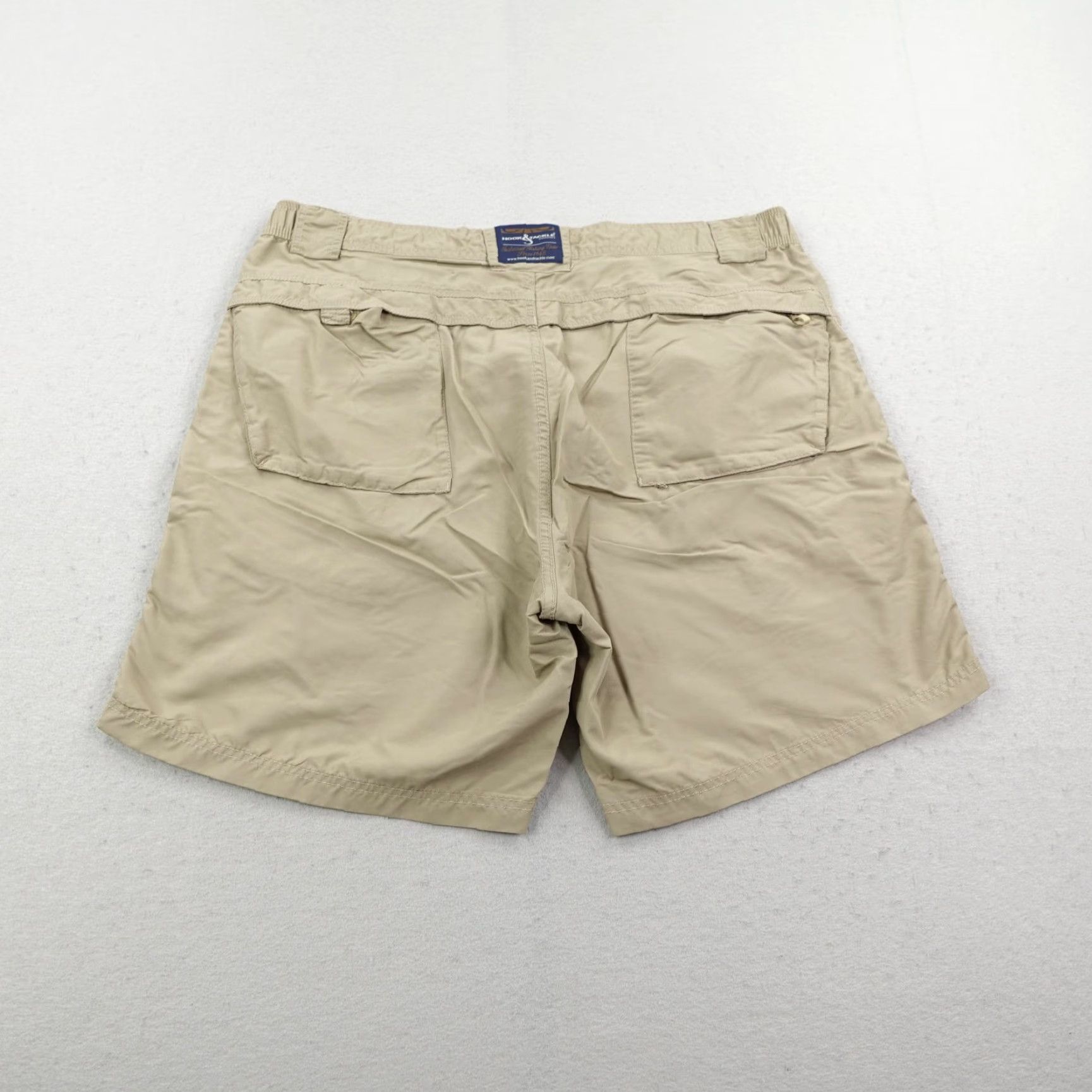 Vintage Hook & Tackle Cargo Shorts Mens 42 Khaki Outdoor Fishing Elastic Waist Lightweight Size US 42 / EU 58 - 5 Thumbnail