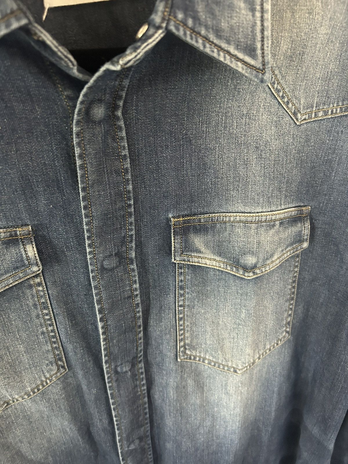 Maison Margiela Maison Margiela Indigo Western Denim 10 Shirt Size US L / EU 52-54 / 3 - 3 Thumbnail