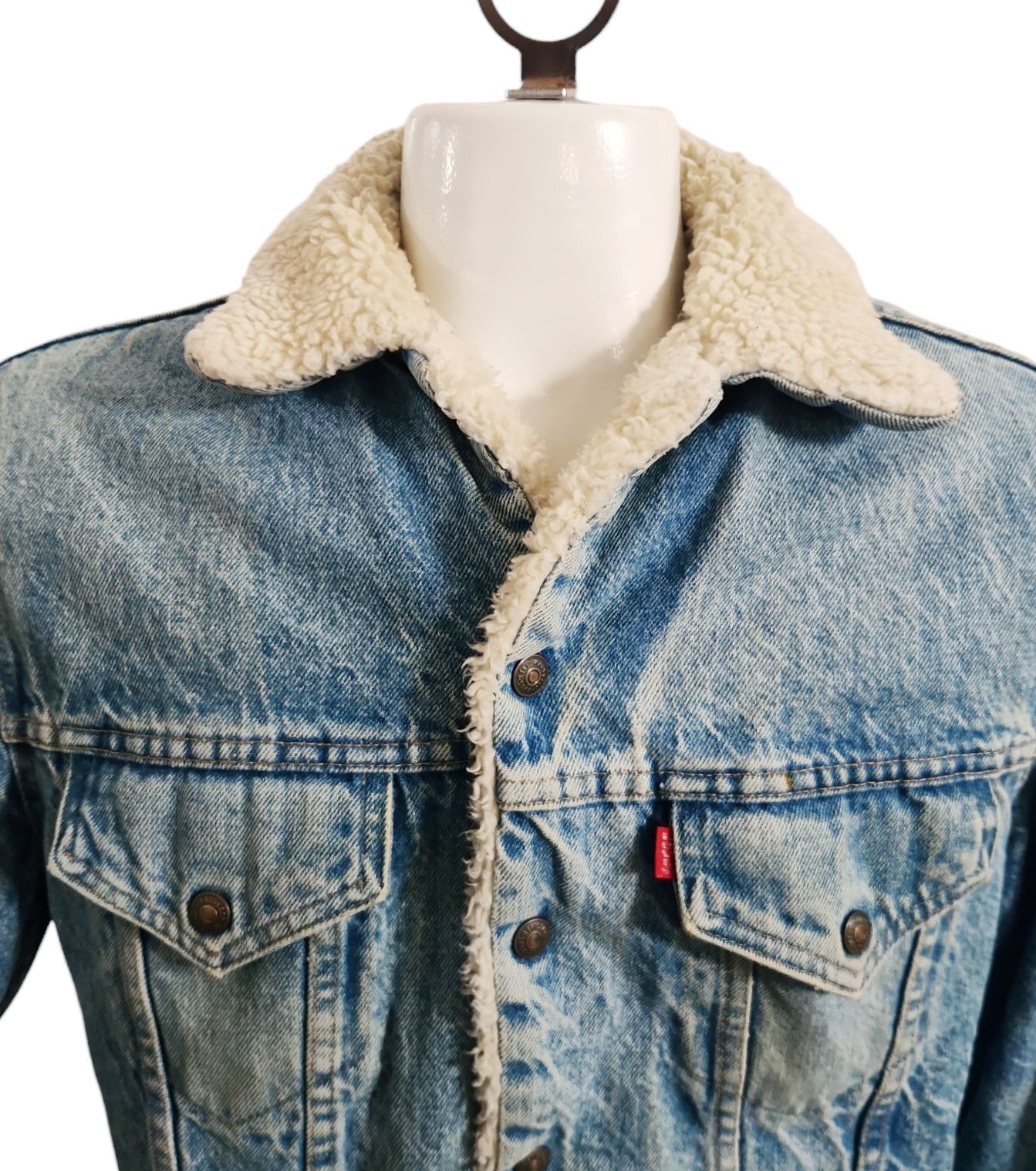 Levi's × Vintage LEVI'S TRUE VINTAGE SHERPA TRUCKER DENIM JACKET 1970S SZ 40 Size US M / EU 48-50 / 2 - 2 Thumbnail
