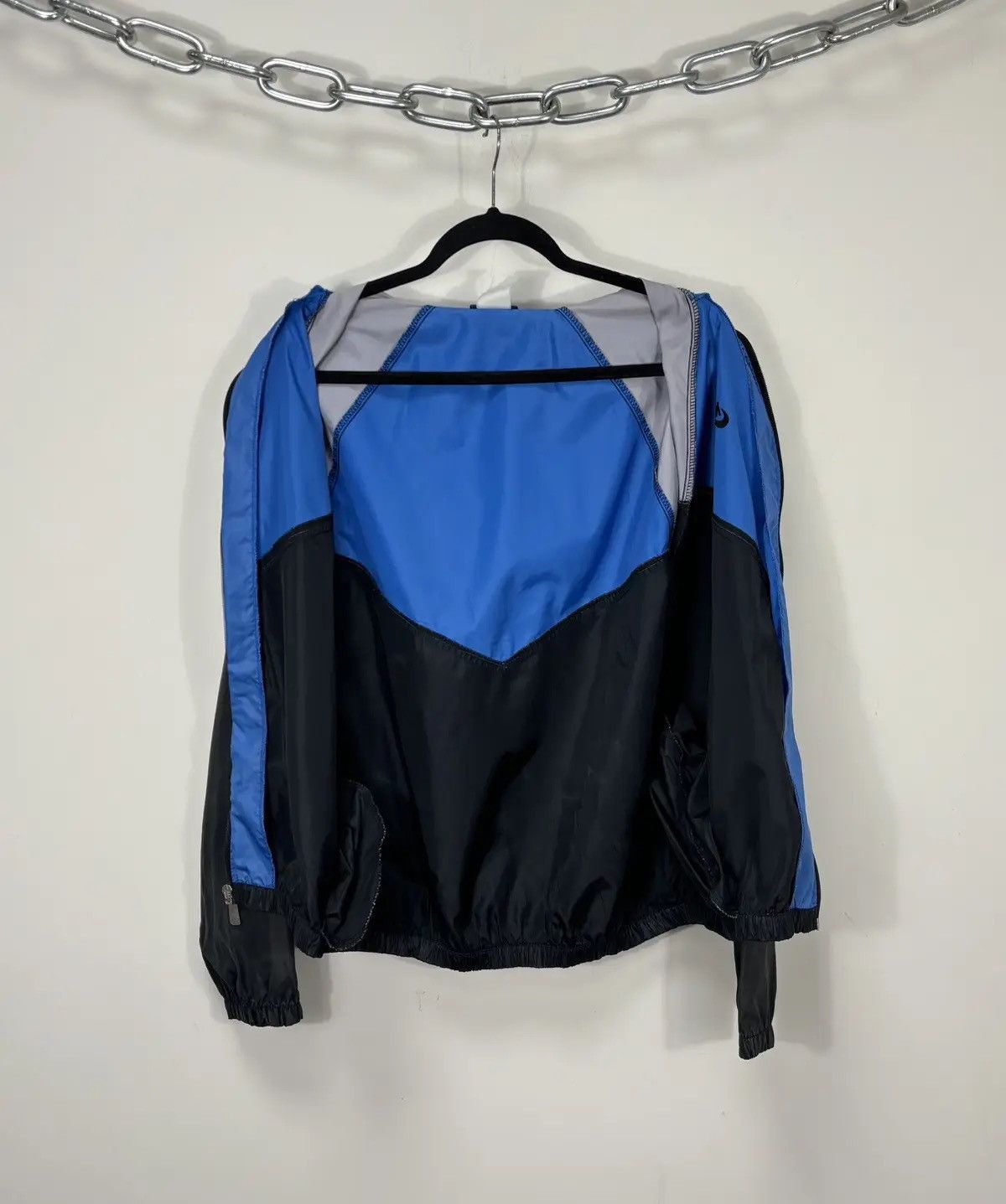Nike × Vintage Vintage Nike 80s Retro Hype Full Zip Track Nylon Jacket Size US M / EU 48-50 / 2 - 3 Thumbnail