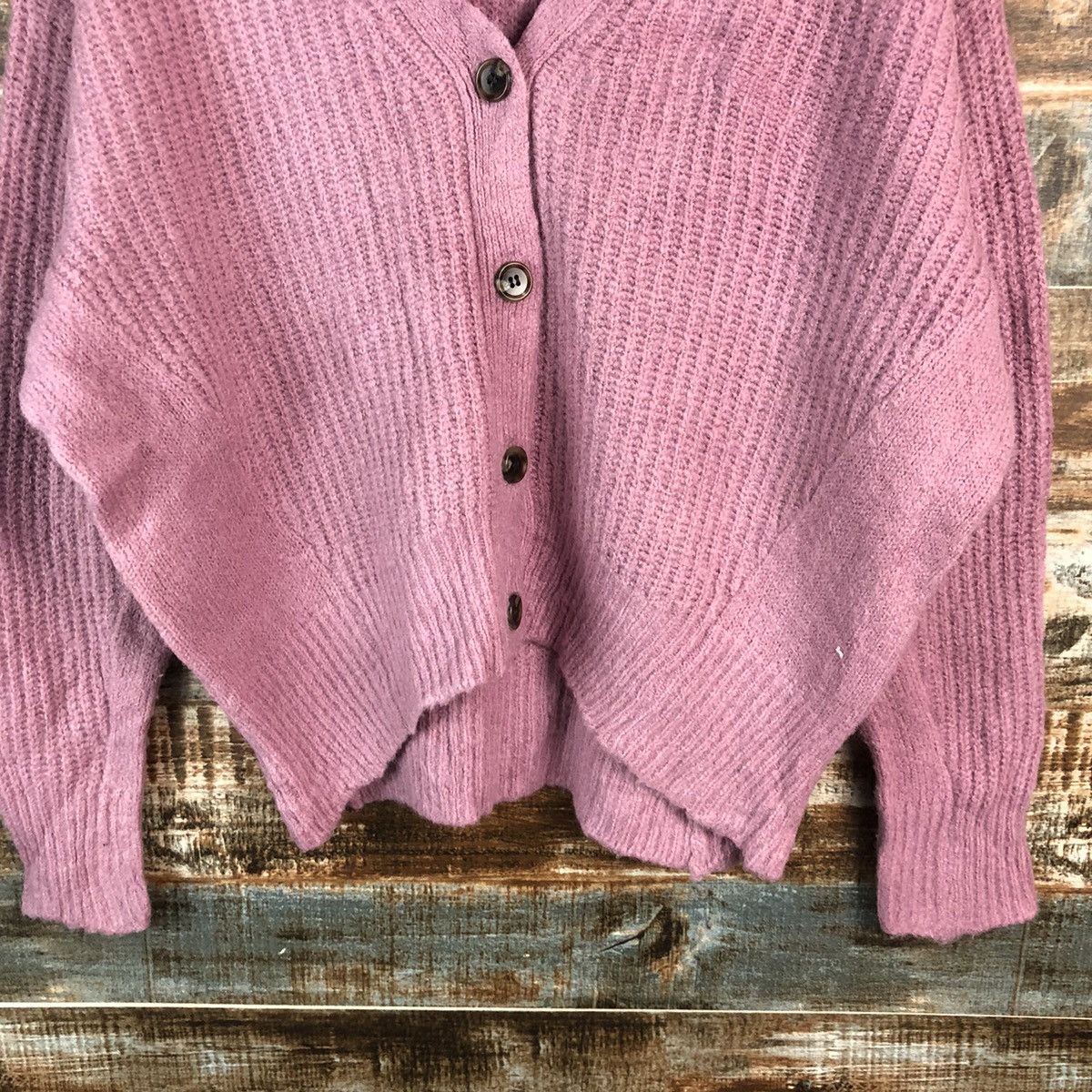 Japanese Brand Natural Beauty Basic Pink Cardigan Knitwear #A1961 Size US M / EU 48-50 / 2 - 6 Thumbnail