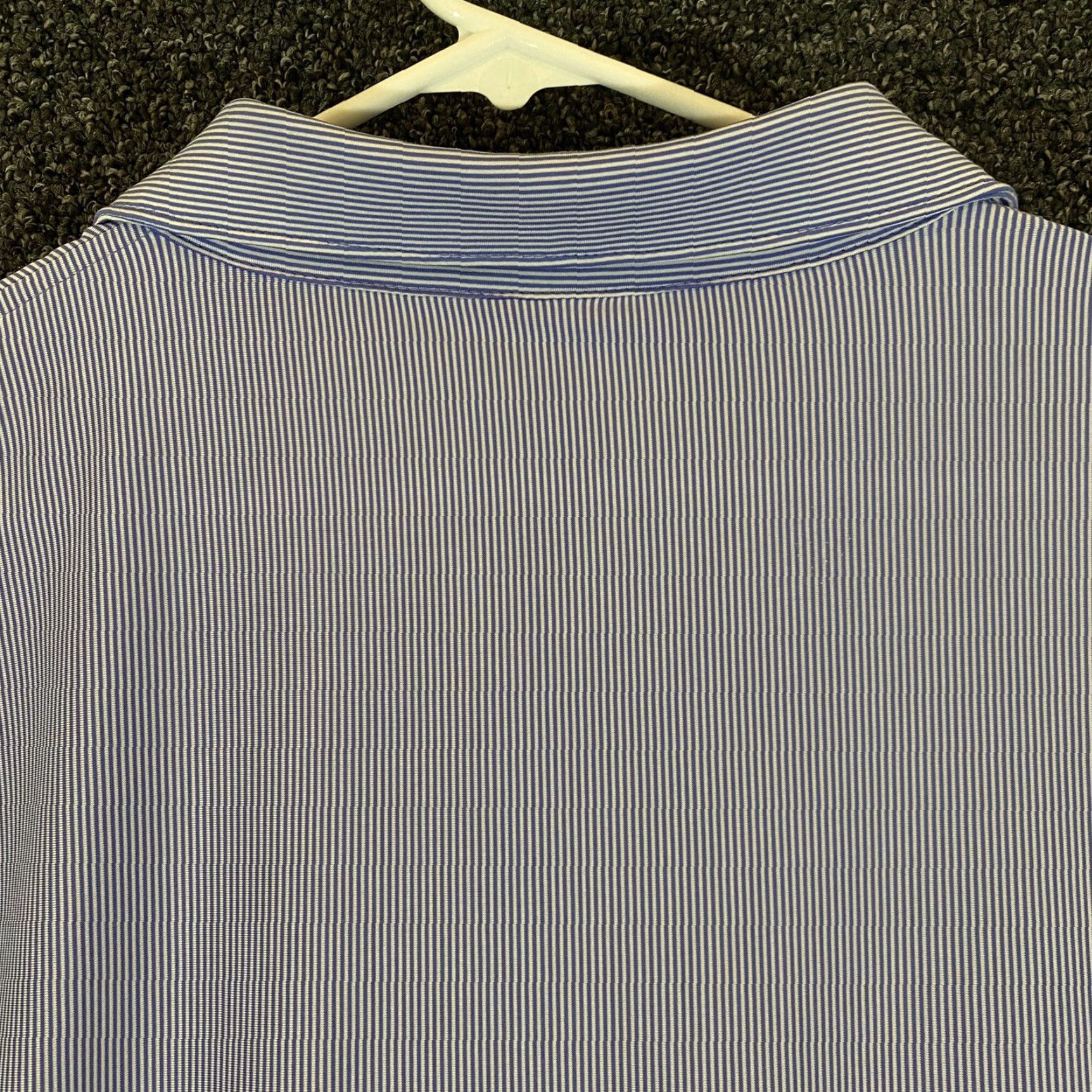 Peter Millar PETER MILLAR Polo Shirt Mens Large Blue White Striped Summer Comfort Golf Logo Shirt Size US L / EU 52-54 / 3 - 7 Thumbnail