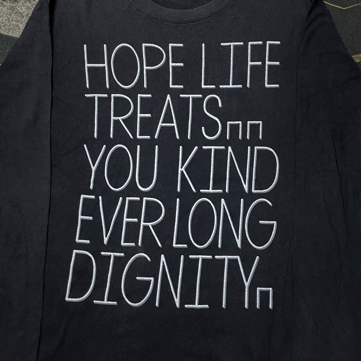 Vintage 💥Balmy&Awaking Find Pleasure Wording Longsleve Tees Size US M / EU 48-50 / 2 - 2 Thumbnail