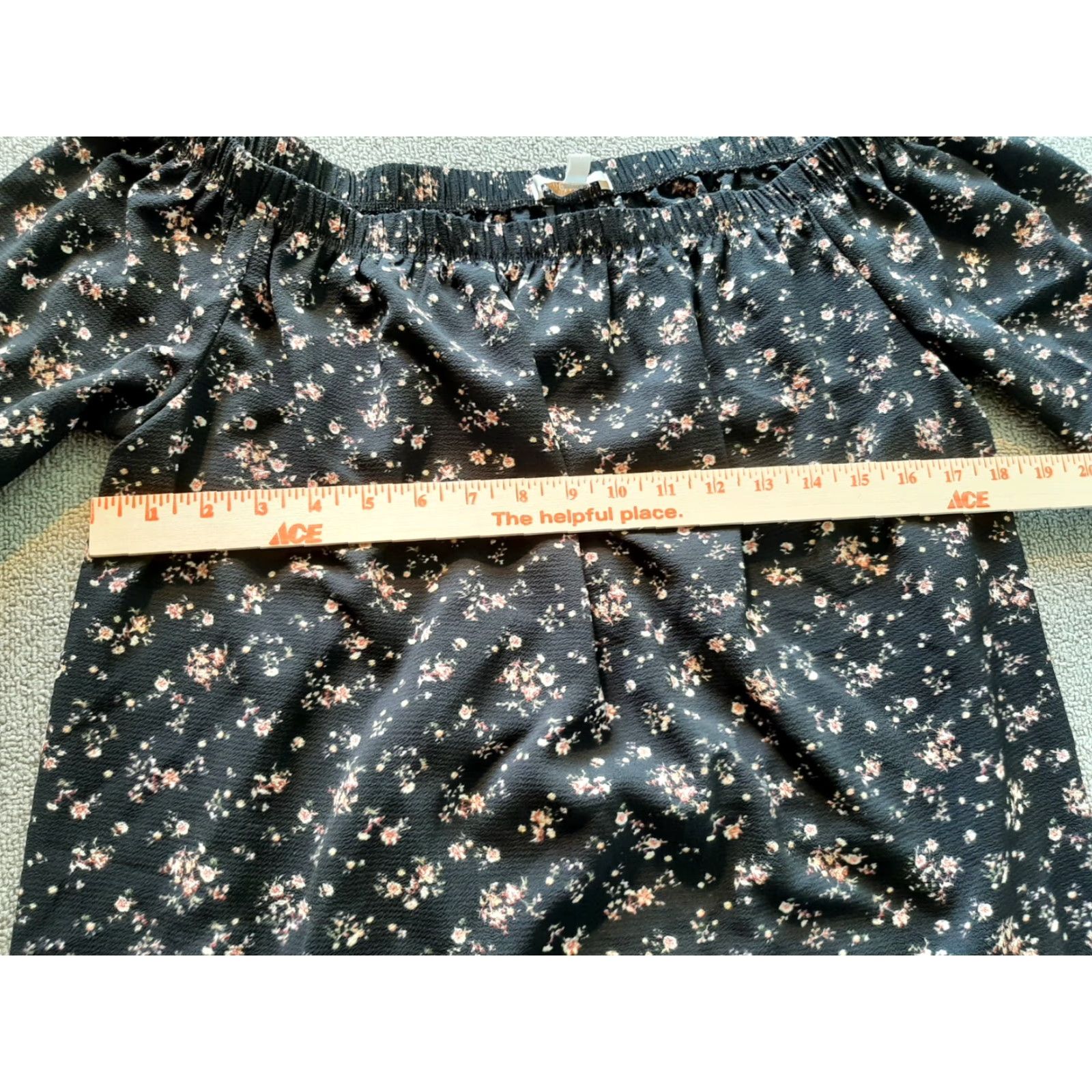 Vintage G Collection Women's XL Blue Floral Top Blouse Shirt 3/4 Sleeve Stretch Neck Floral Pattern Plus Size Size XL / US 12-14 / IT 48-50 - 3 Thumbnail