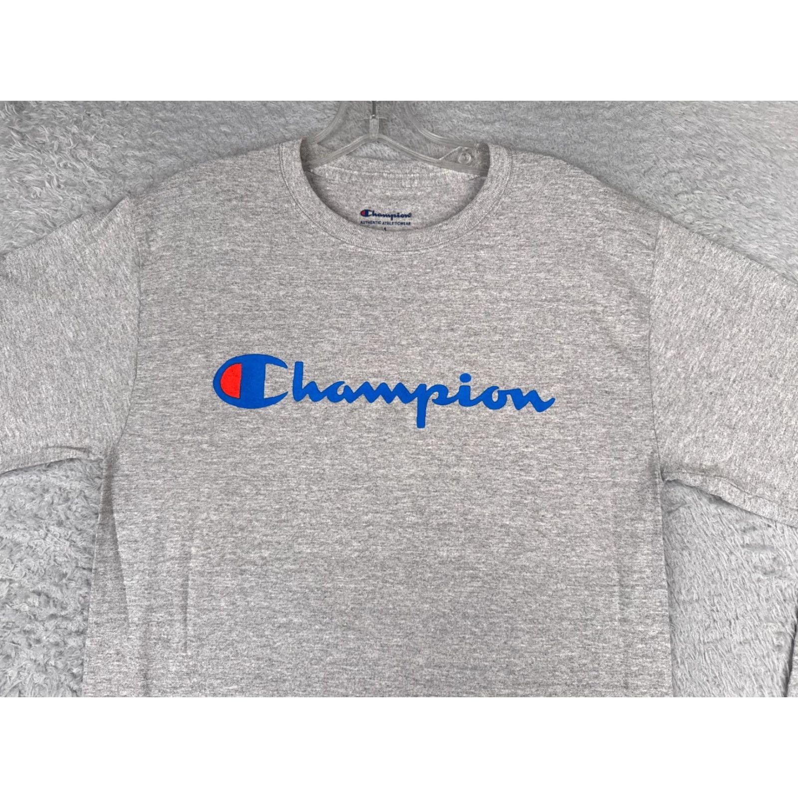Champion Champion Shirt Men Adult Small Gray Long Sleeve Crew Neck Cotton Blend NEW NO TAGS Size US S / EU 44-46 / 1 - 4 Thumbnail