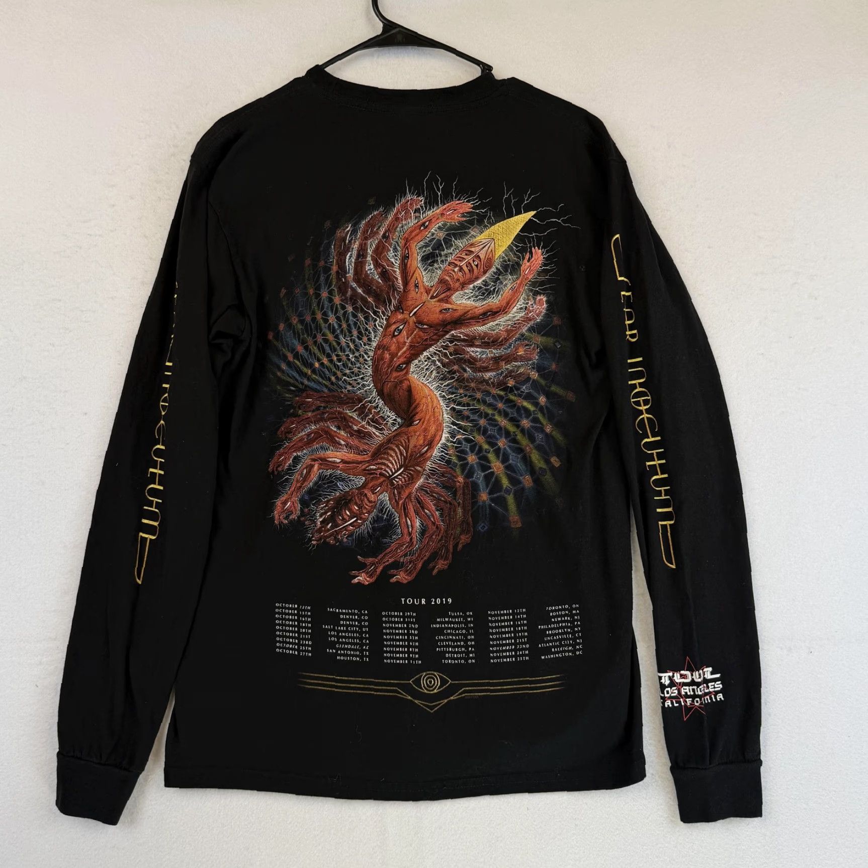 Tultex VINTAGE Tool Shirt Mens Medium Black Long Sleeve Fear Inoculum Tour 2019 Los Angeles Size US M / EU 48-50 / 2 - 5 Thumbnail