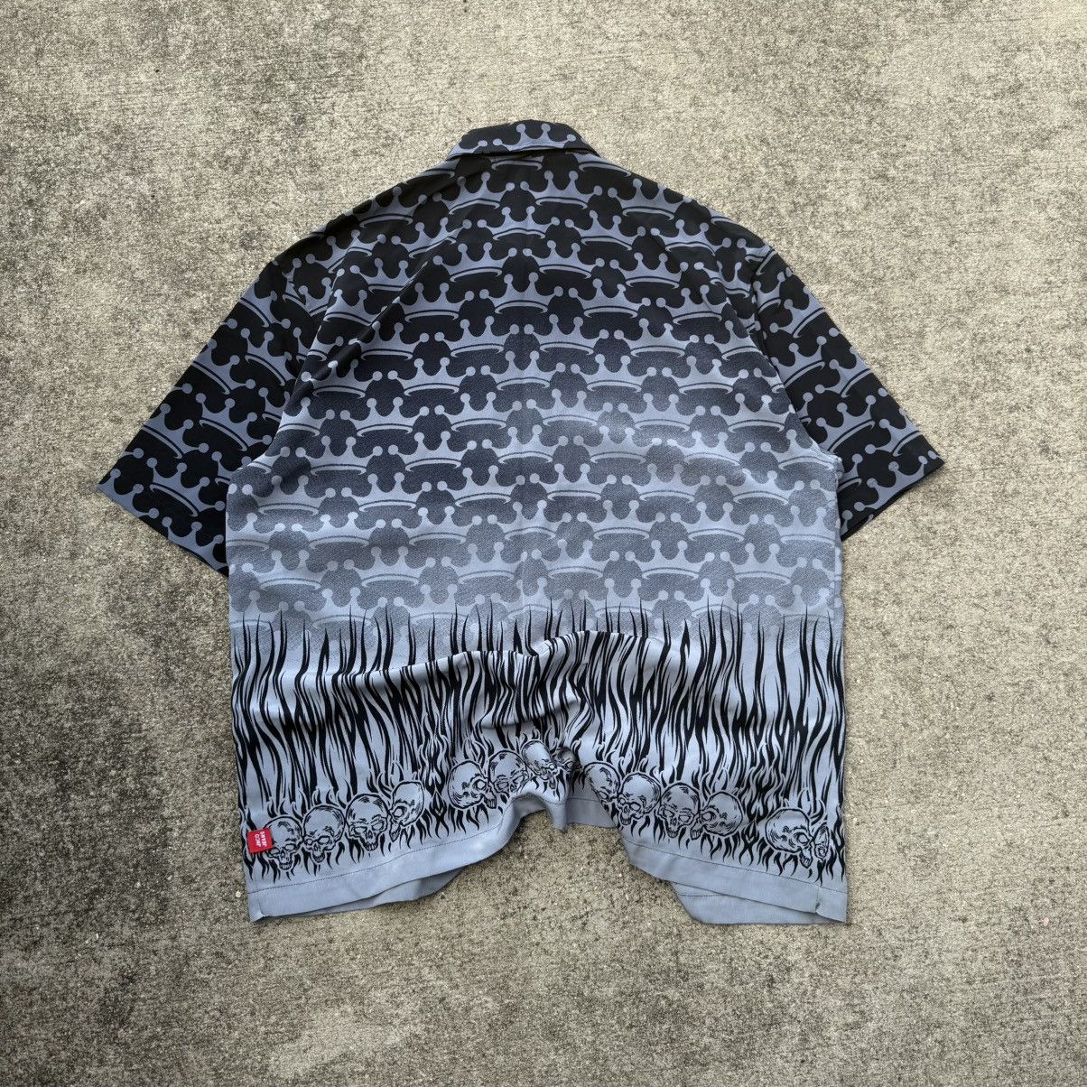 JNCO JNCO Tribal Crown/Skull Flame Button Up Size US XL / EU 56 / 4 - 2 Thumbnail