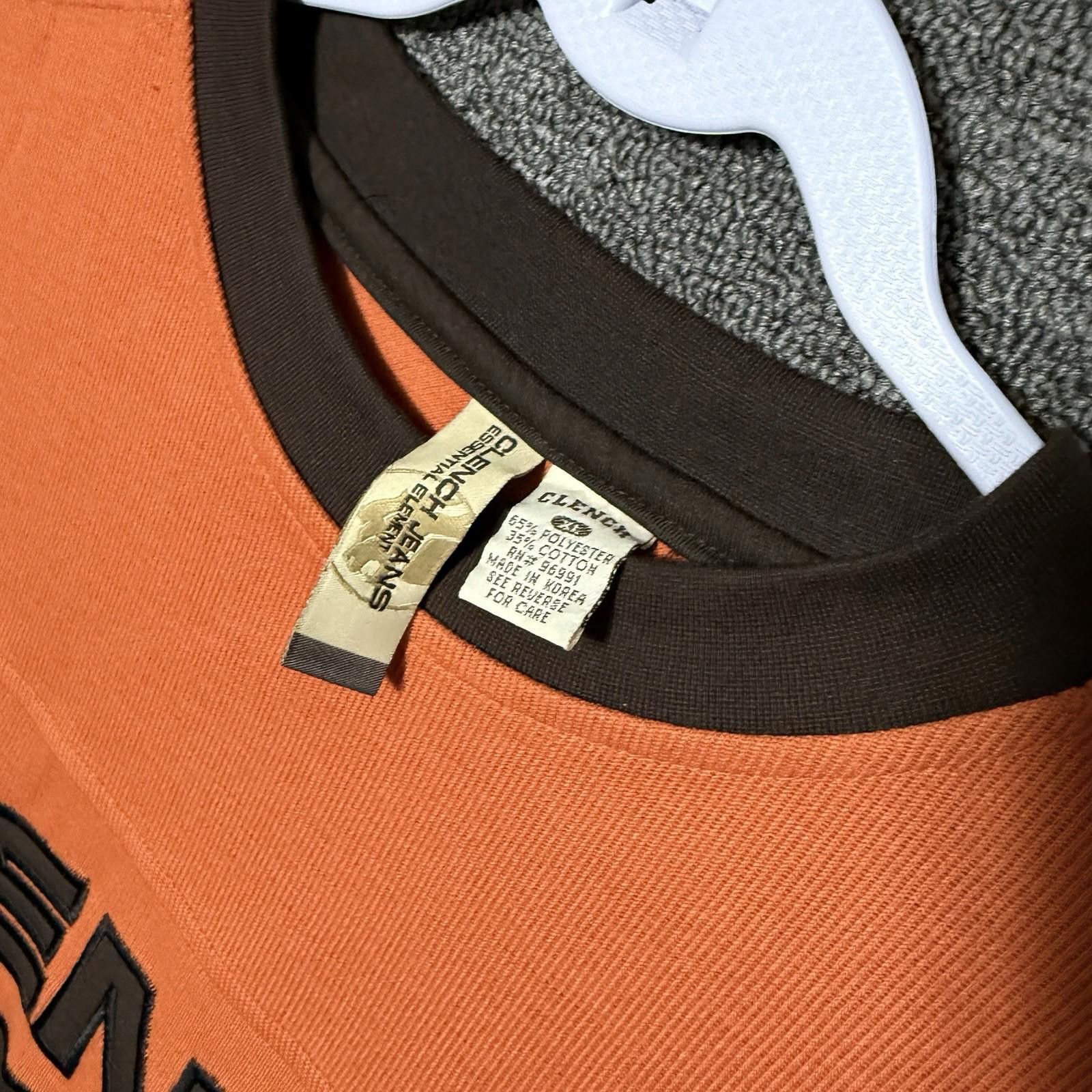 Other VTG 90s Clench Jeans Co Orange Sweater Mens XL Hip Hop Baggy Size US XL / EU 56 / 4 - 3 Thumbnail