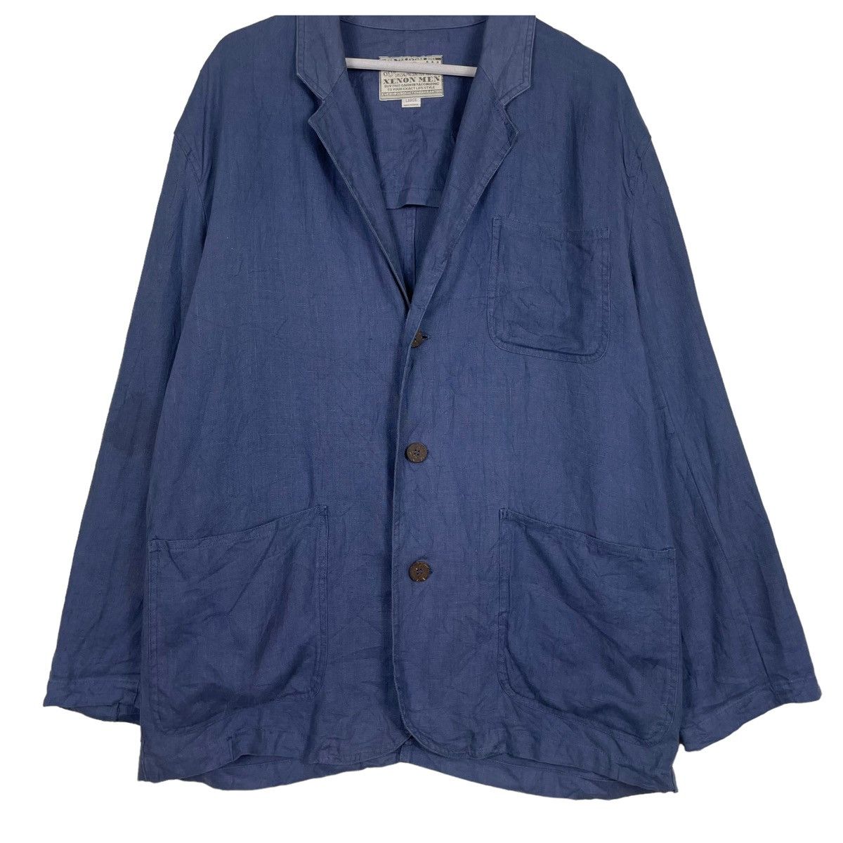 Issey Miyake × Japanese Brand 💥90s XENON MEN INDIGO CHORE WORKER JACKET Size US L / EU 52-54 / 3 - 5 Thumbnail