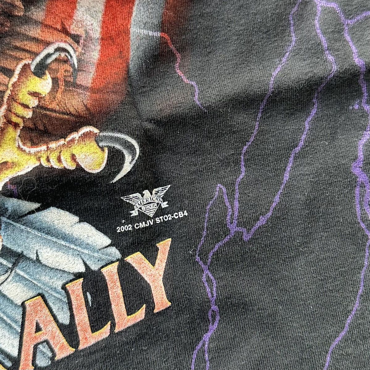 Vintage Vintage Sturgis 03 Bike Rally T Shirt Lighting Bolt Eagle Size US XL / EU 56 / 4 - 5 Thumbnail
