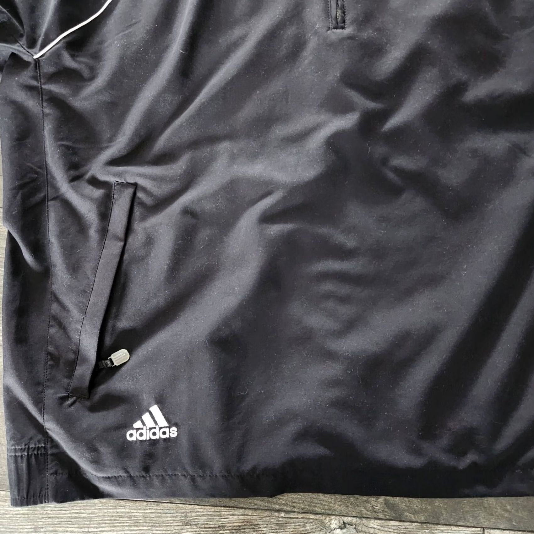 Adidas VINTAGE Cummins Adidas Mens XL 1/4 Zip Pullover Windbreaker Coat Black Mock Neck Long Sleeve Lightweight Sports Weather Jacket Size US XL / EU 56 / 4 - 3 Thumbnail
