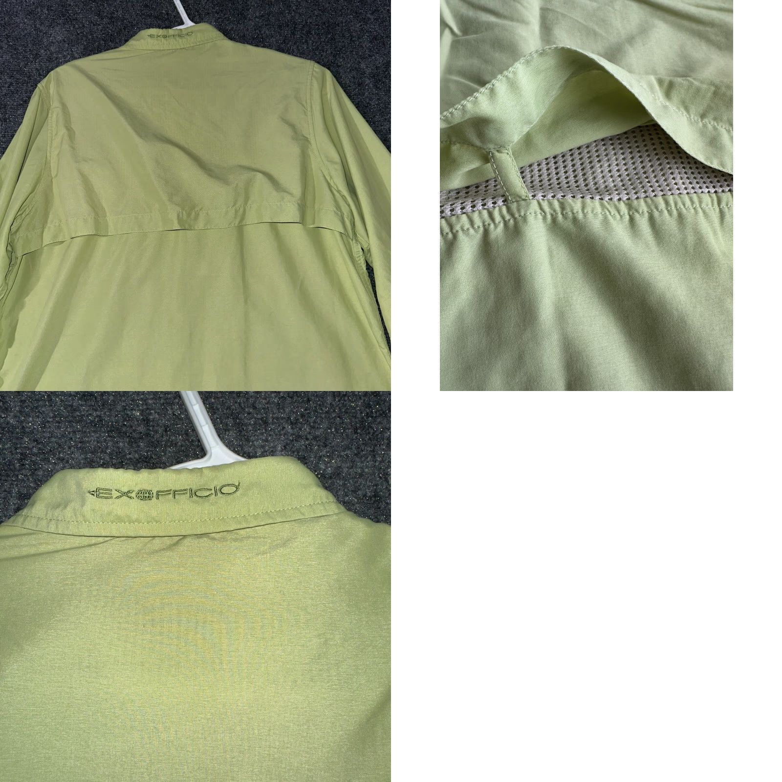 ExOfficio ExOfficio Top Womens L Roll Tab Sleeve Button Up Zip Pockets Vented Hike Size L / US 10 / IT 46 - 8 Thumbnail