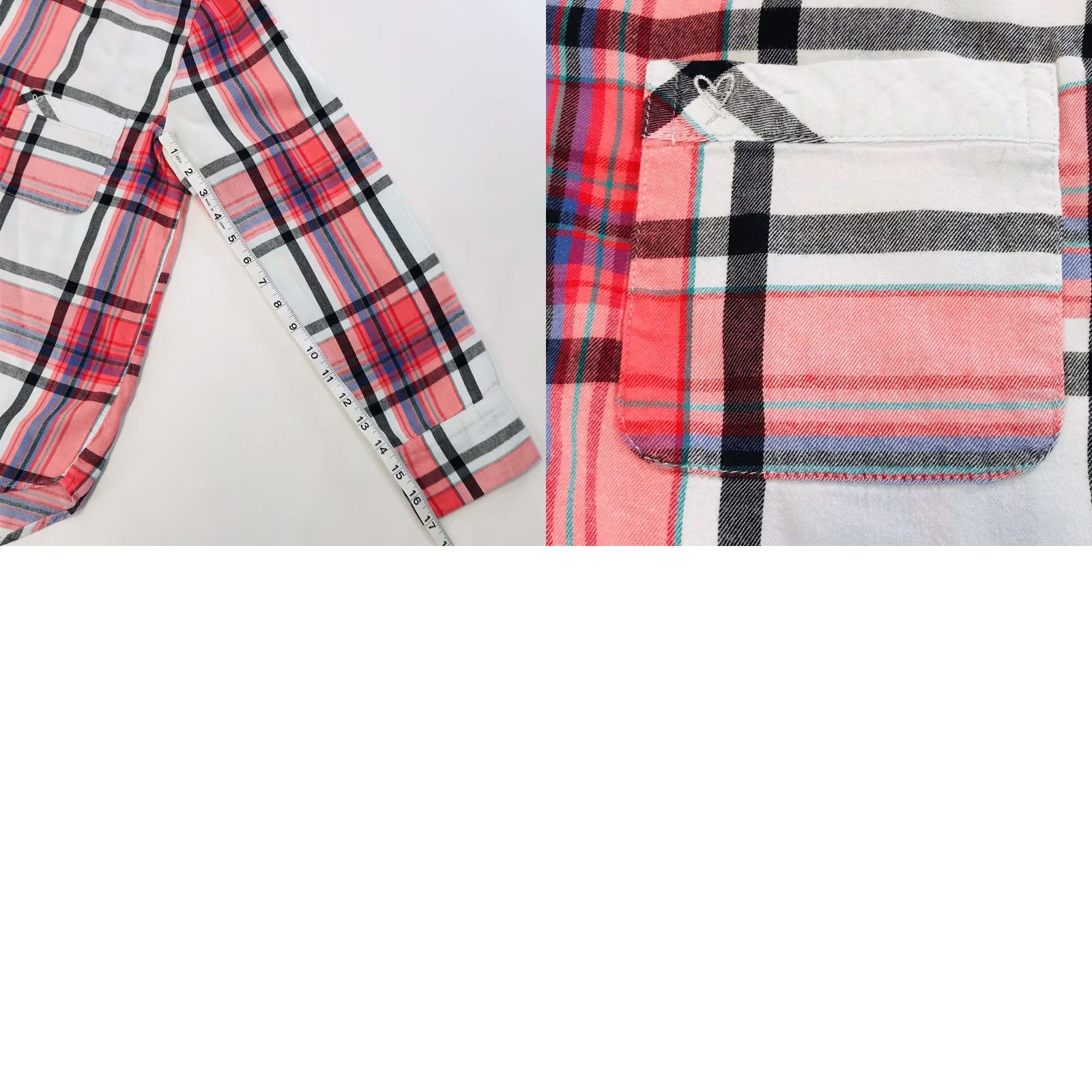 Victoria's Secret VS Pink Shirt Petite Small Plaid Long Sleeve Button Down Heart Embroidered Size S / US 4 / IT 40 - 8 Thumbnail