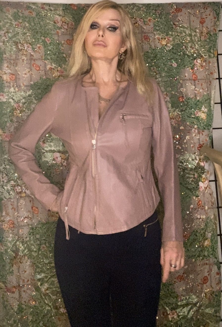 Imperial Pink Leather Jacket Size M / US 6-8 / IT 42-44 - 3 Thumbnail