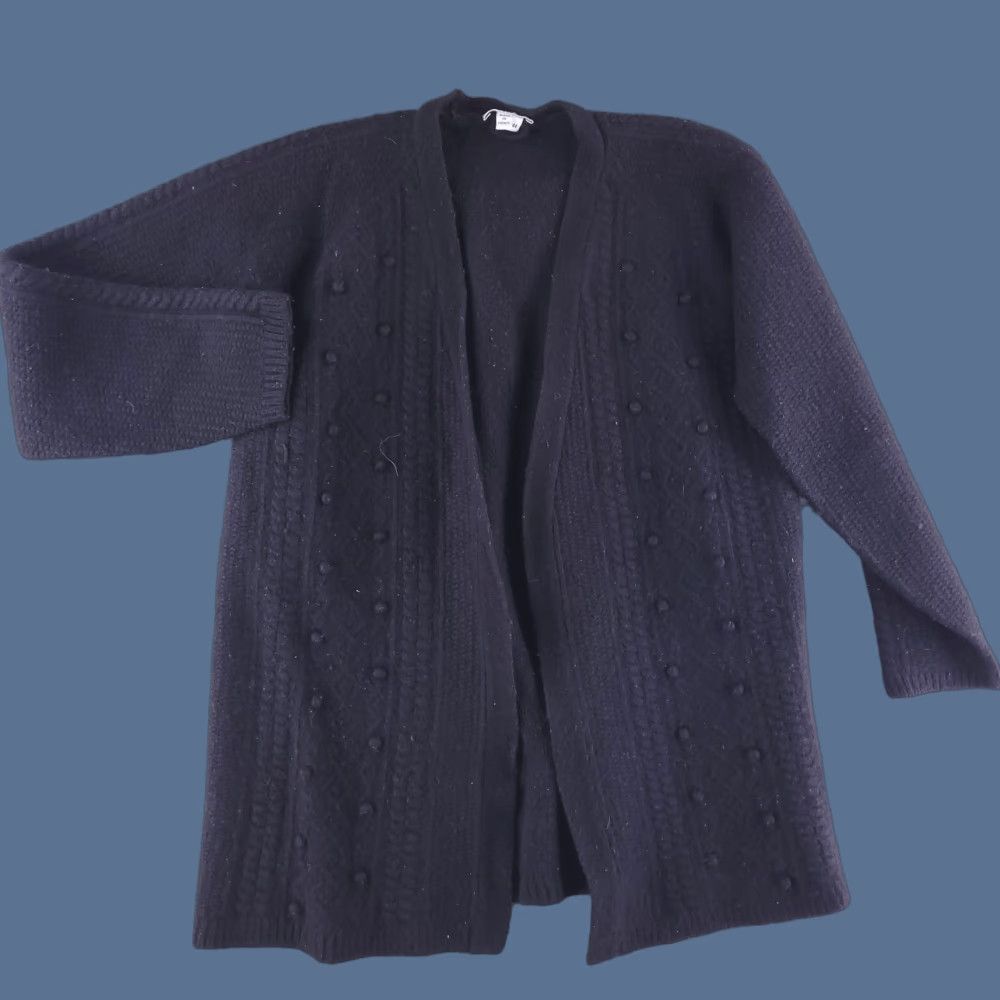 Lacoste Lacoste Sweater Womens Small Black Wool Knit Cardigan S Wool Black Womens Small CardiganSweater Size S / US 4 / IT 40 - 1 Thumbnail