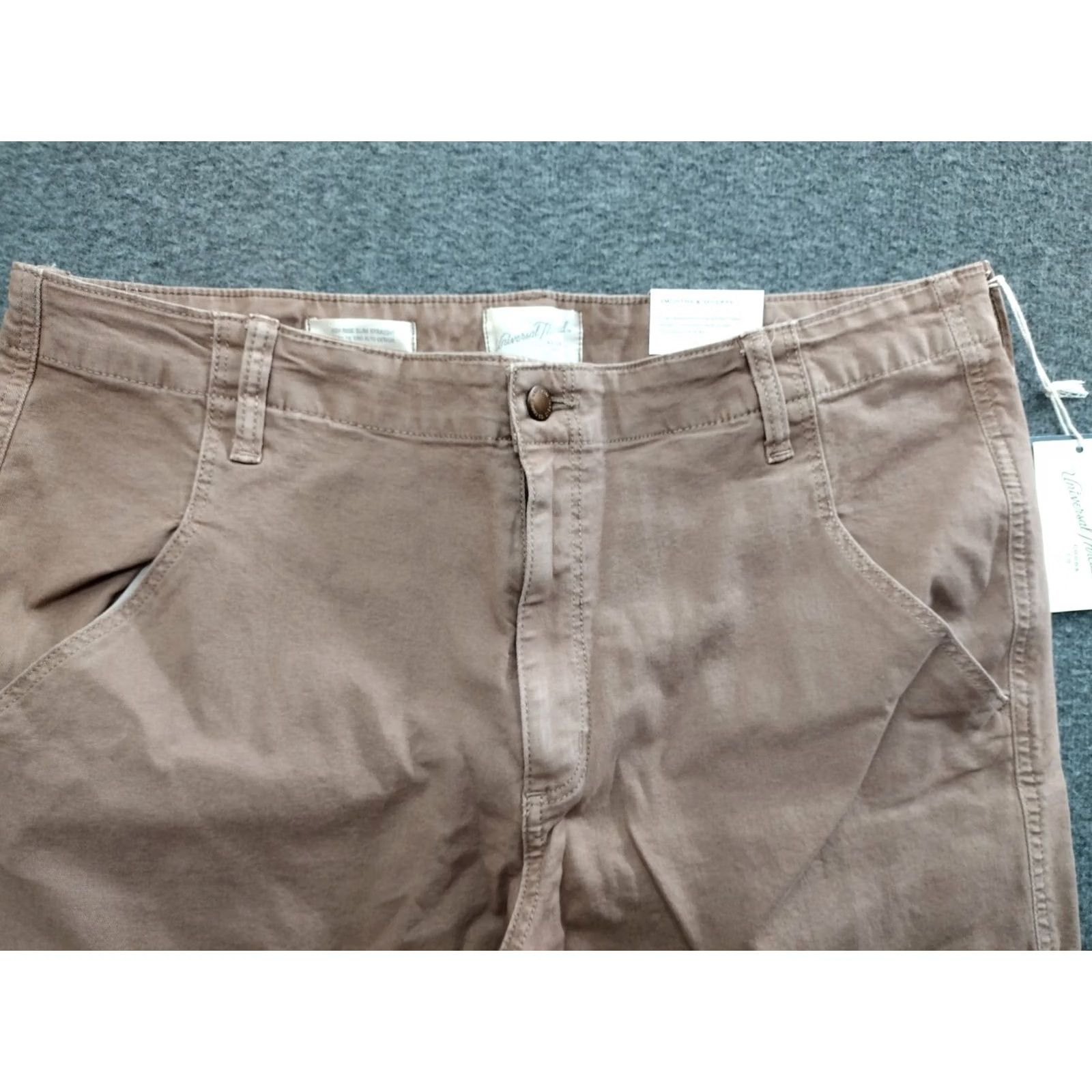 Vintage Universal Thread Cargo Pants Shaped High-Rise Slim Straight Brown Women 18/24R Plus XS? Size 40" / US 18 - 3 Thumbnail