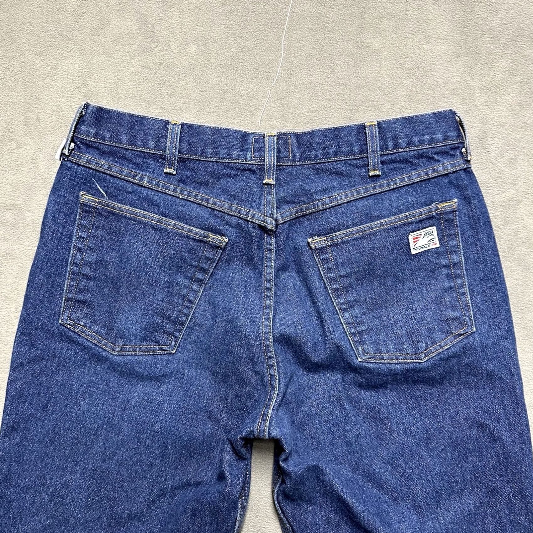 Denime Tyndale FR Jeans Mens 35x31 Blue Denim Flame Resistant Straight USA EUC Size US 36 / EU 52 - 4 Thumbnail