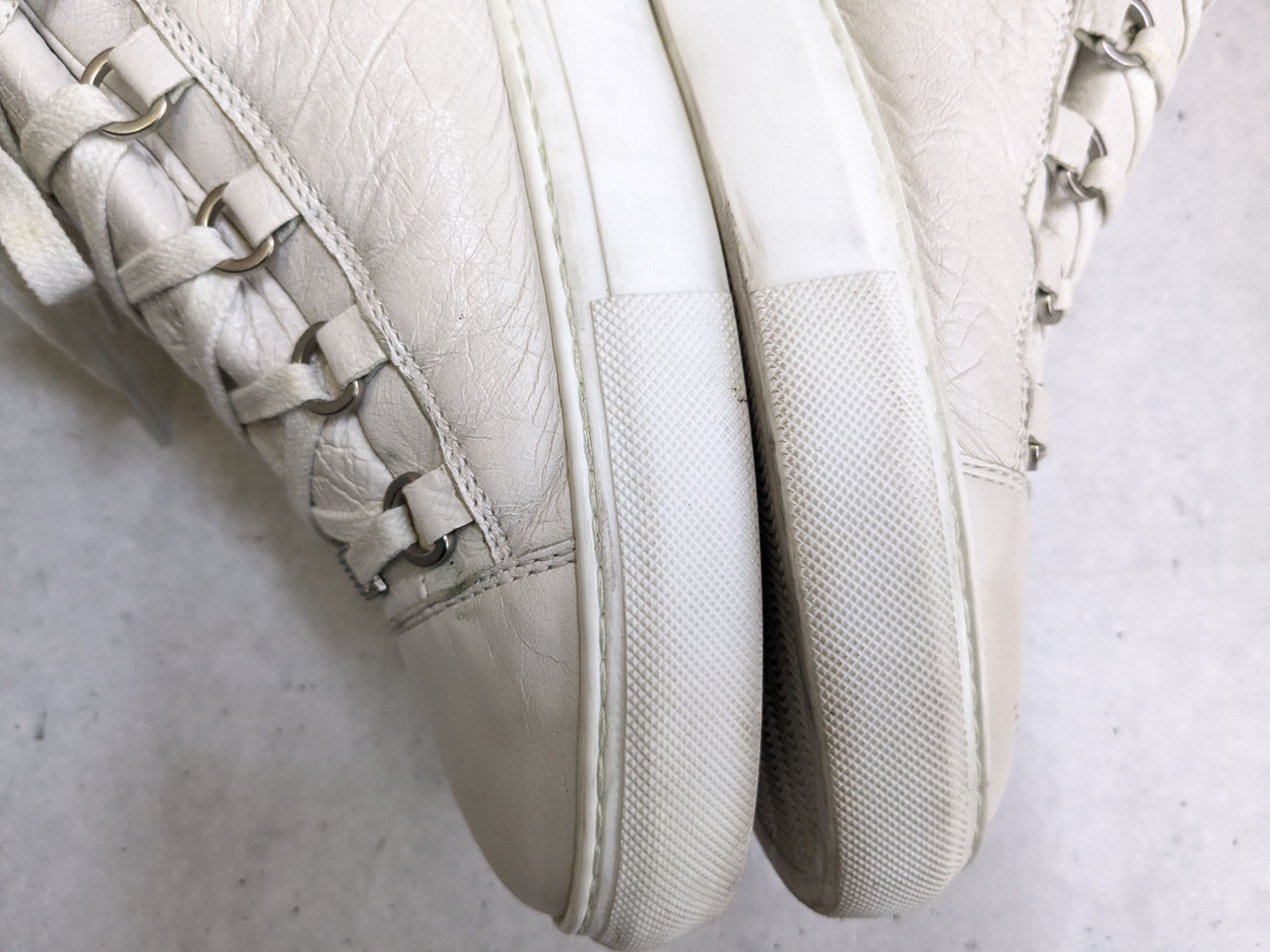 Balenciaga Balenciaga Arena Sneakers White High Tops Leather Size US 13 / EU 46 - 8 Thumbnail
