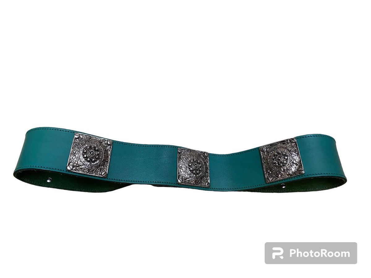 Designer Leather Studded Belt Spazio Italia Size ONE SIZE - 4 Thumbnail