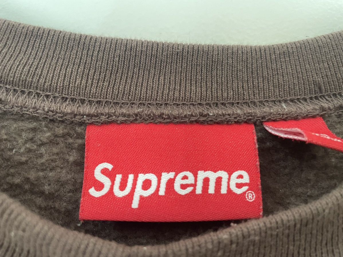 Supreme Supreme Box Logo Crewneck - Brown (F/W 2022) Size US L / EU 52-54 / 3 - 3 Thumbnail