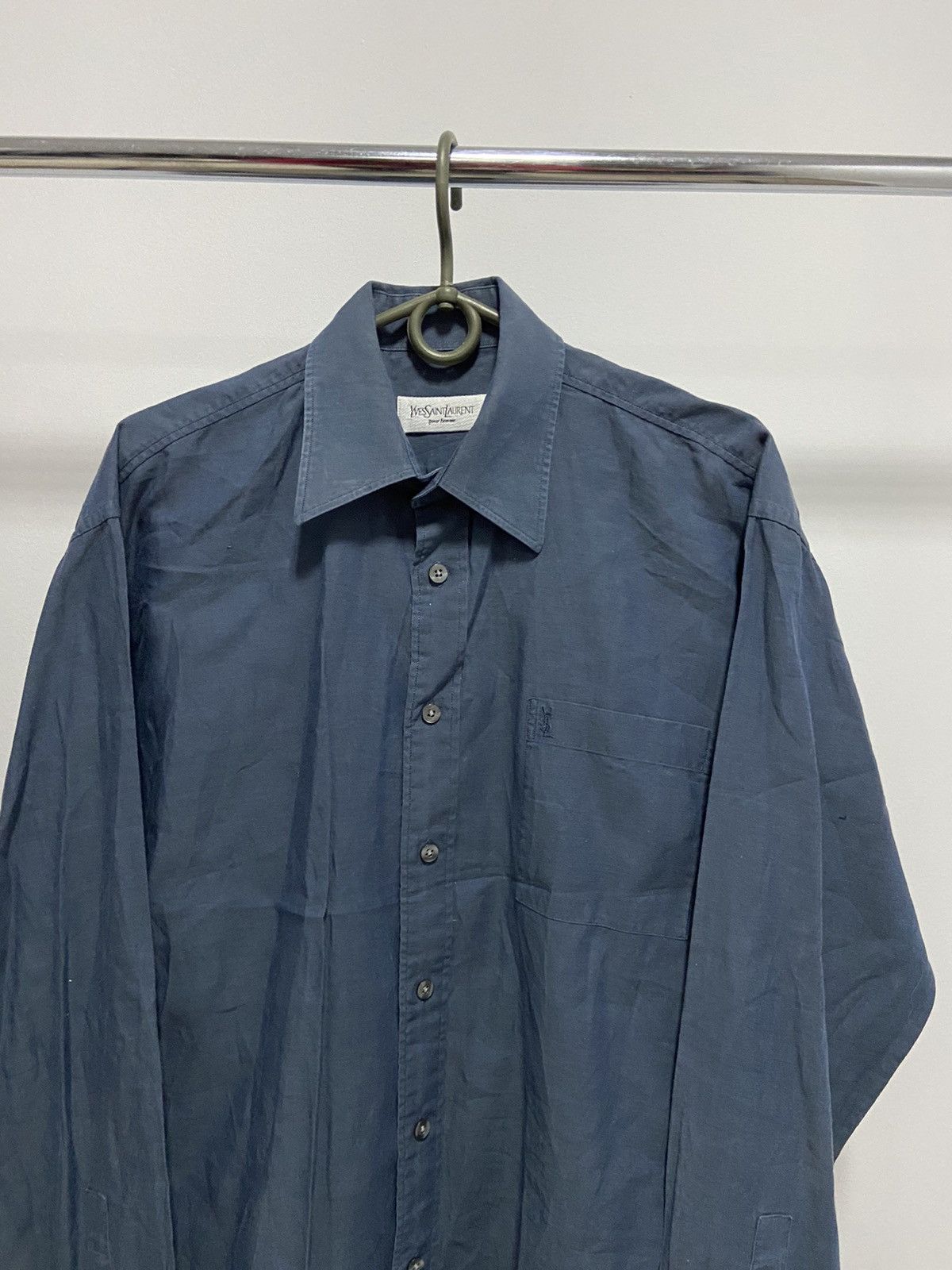 Vintage × Yves Saint Laurent Yves Saint Laurent Vintage Button Ups Luxury Small Logo YSL Size US L / EU 52-54 / 3 - 2 Thumbnail