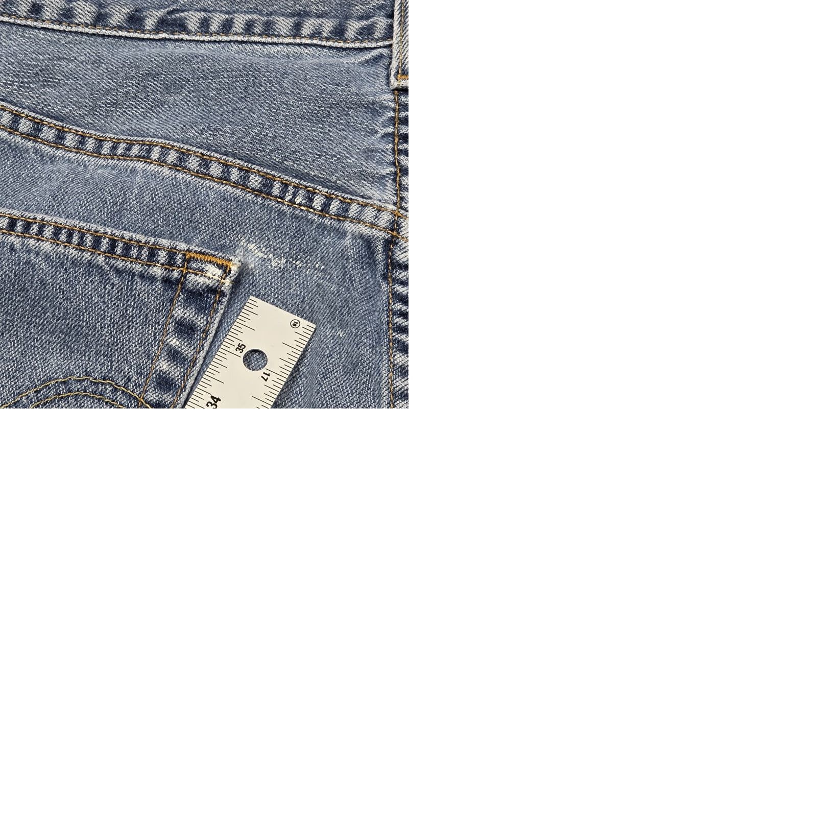 Levi's VINTAGE Levi's 505 Jeans Mens 34x30 Distressed Wash Blue Regular Straight 90s Batwing USA Denim Model Levi's 505 5-Pocket Regular Fit Jeans Size US 34 / EU 50 - 10 Thumbnail