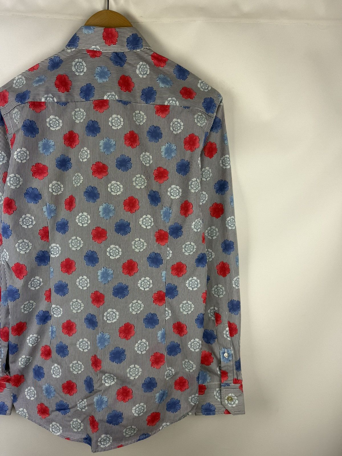 Eton Eton Long Sleeve Striped Floral Pattern Button Up Shirt Size US S / EU 44-46 / 1 - 16 Thumbnail