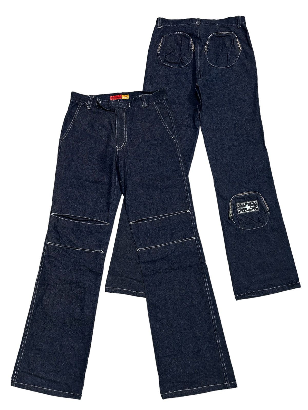 Japanese Brand × Kapital × Vintage Flare Japanese brand Ba-tsu Club Div Vintage Denim Rare☠️ 🎌☠️ Size US 28 / EU 44 - 1 Thumbnail