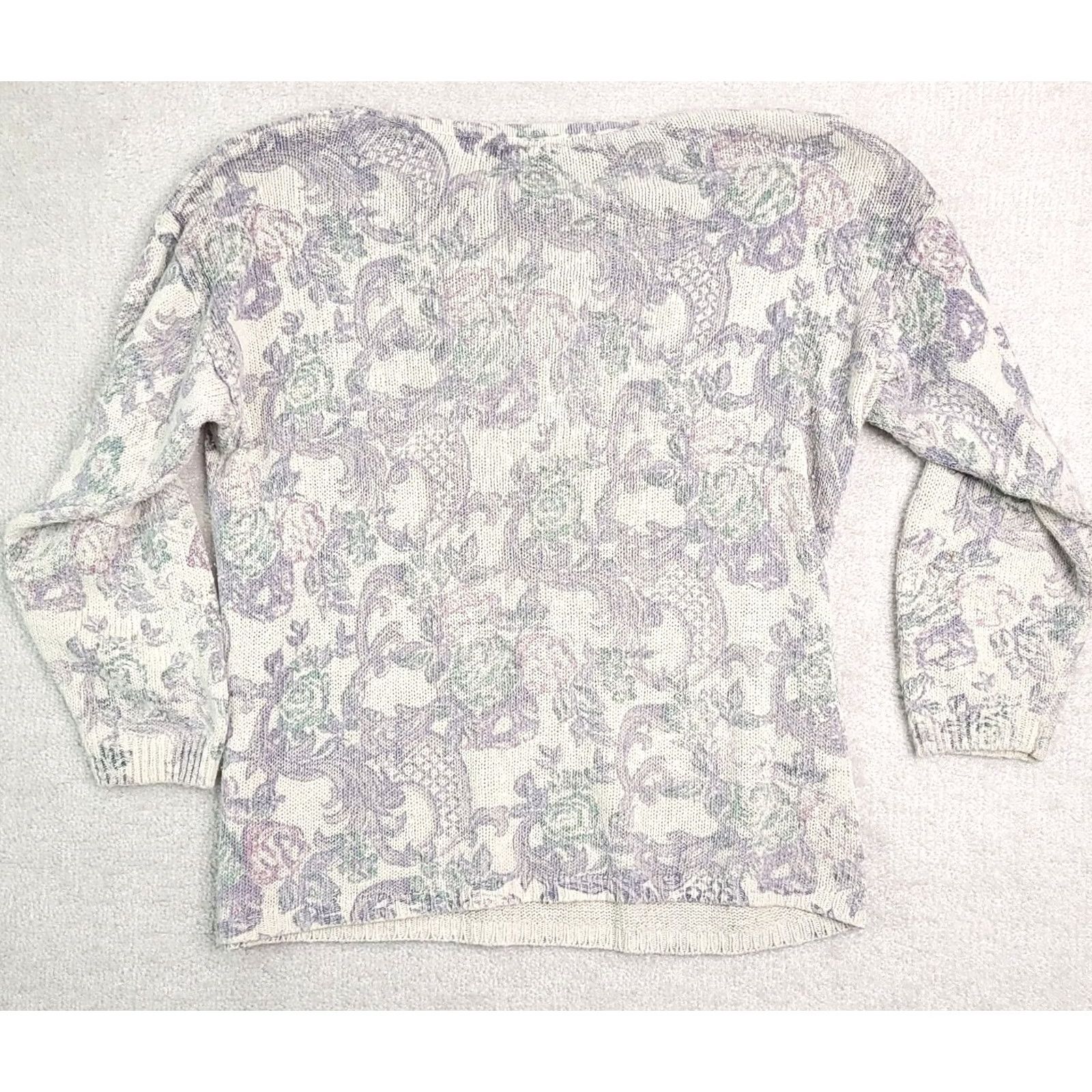 Vintage VINTAGE Private Party Sweater Medium Open Knit Long Sleeve Women's SEE PHOTOS Size M / US 6-8 / IT 42-44 - 7 Thumbnail