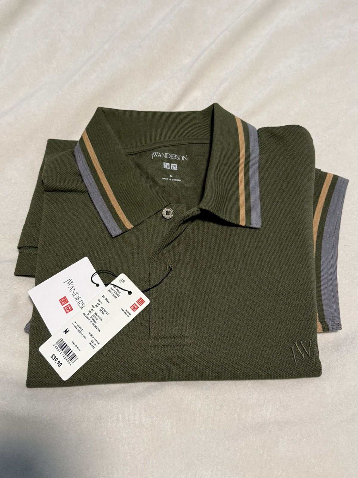 JW Anderson dry pique patterned polo shirt