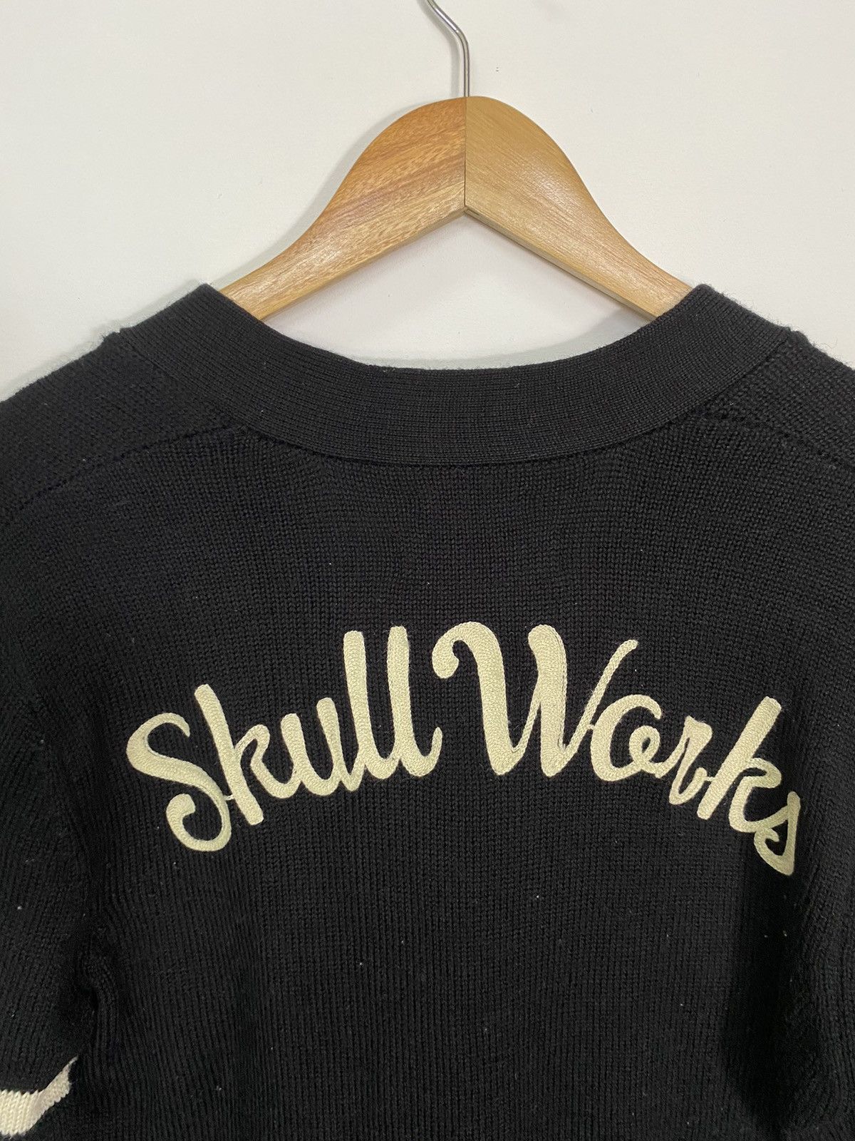 Japanese Brand Skull Works Jackrose Knitwear Patches Cardigan Size US S / EU 44-46 / 1 - 7 Thumbnail