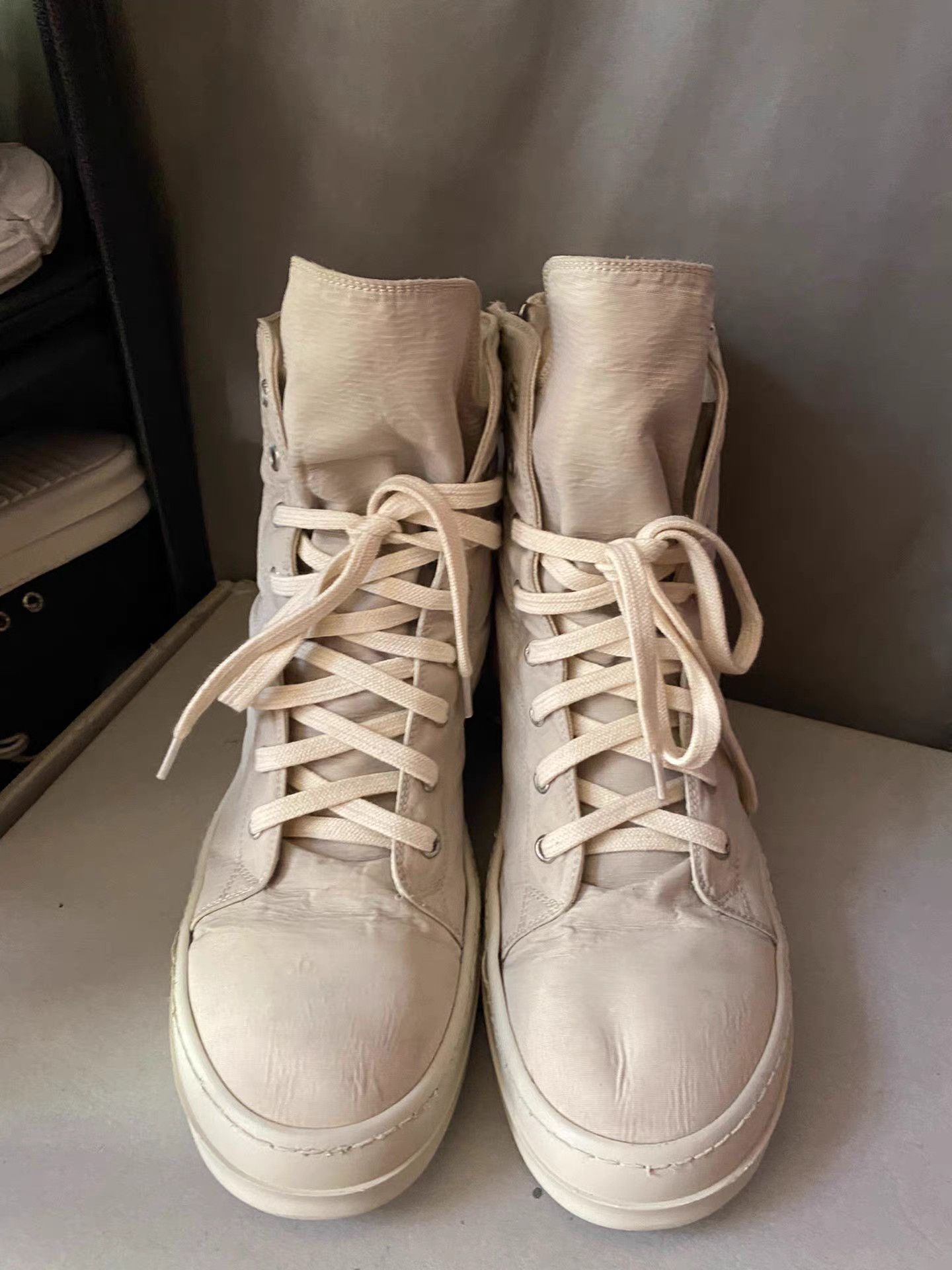 Rick Owens Rick Owens White Converse Style Sneakers Size US 8 / EU 41 - 2 Thumbnail