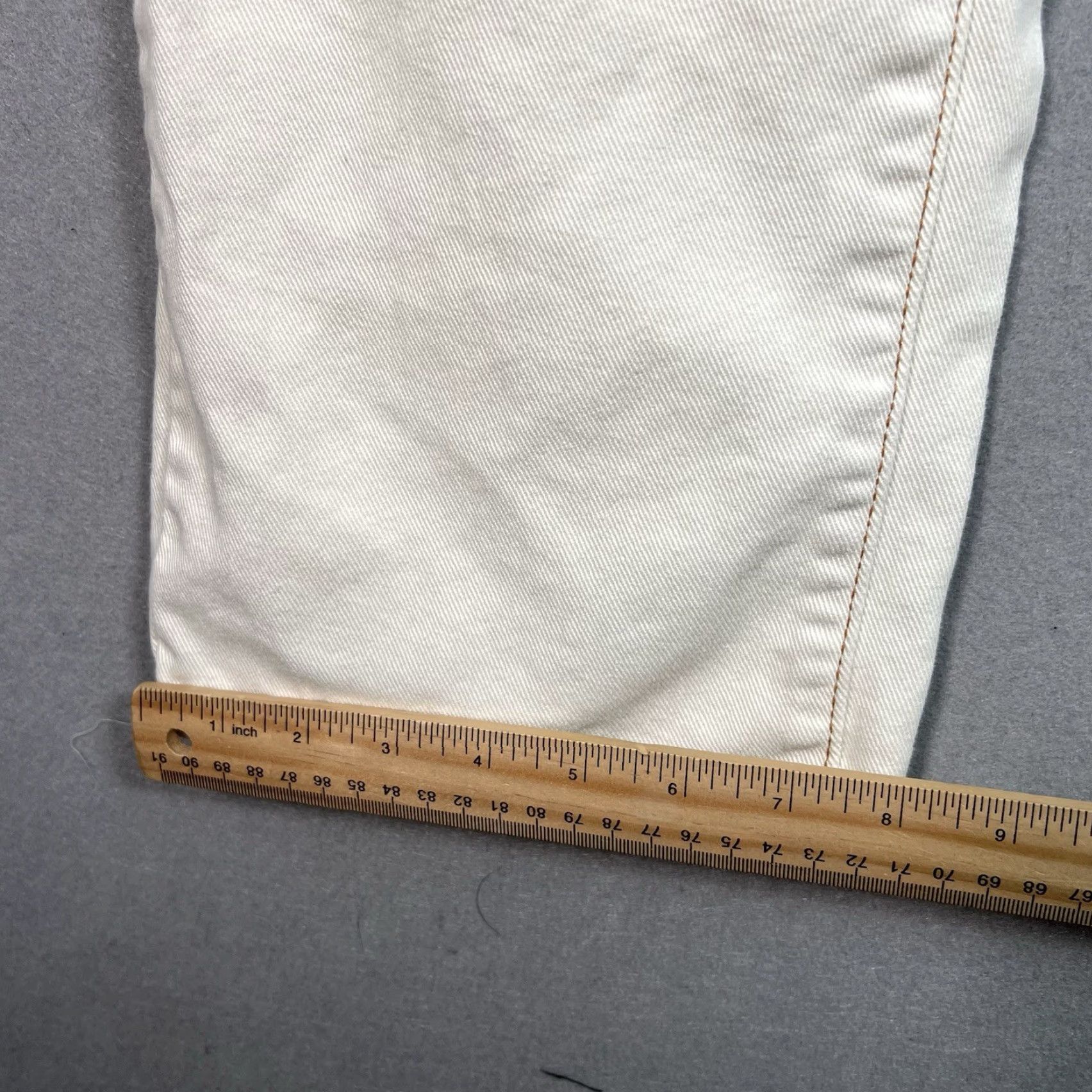 Bdg VINTAGE BDG Urban Outfitters White Jeans Womens 29 Straight Leg Denim Cotton 30 In Waist 29 In Inseam Size 29" - 6 Thumbnail