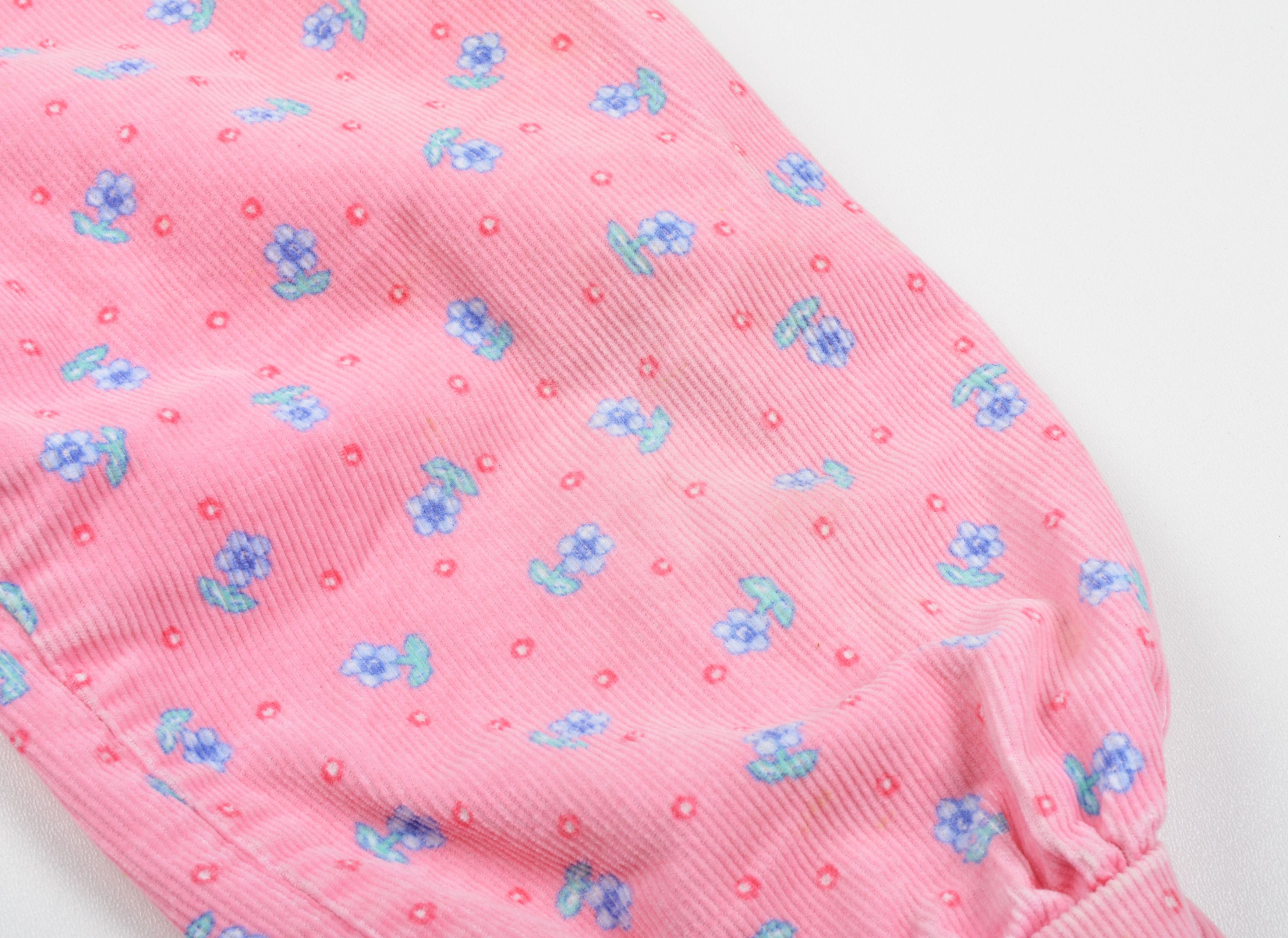 Oshkosh Vintage Oshkosh B’gosh Baby Corduroy Floral Overalls Size XXS / US 00 / IT 34 - 8 Thumbnail