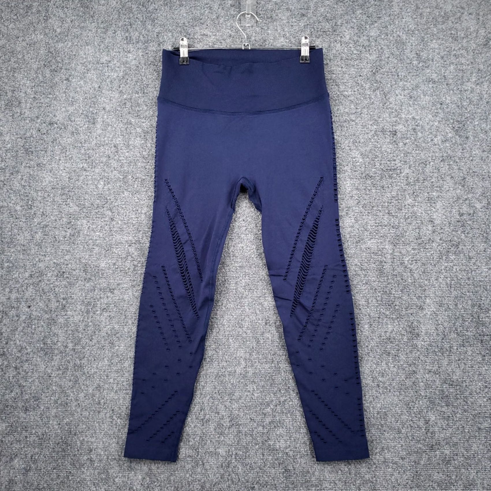 Victoria's Secret Victorias Secret Leggings Womens M Medium Blue High Waisted Cut Out Crop Gym Size 32" / US 10 / IT 46 - 2 Thumbnail