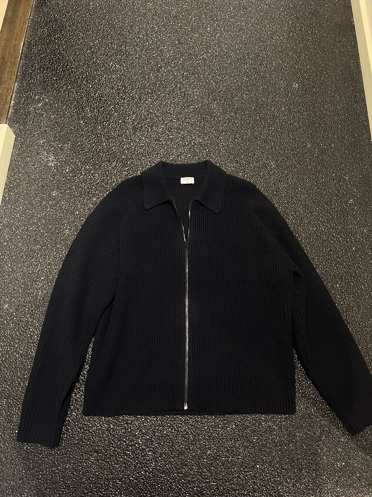 image of Filippa K Heavyweight Knit in Navy, Men's (Size Medium)