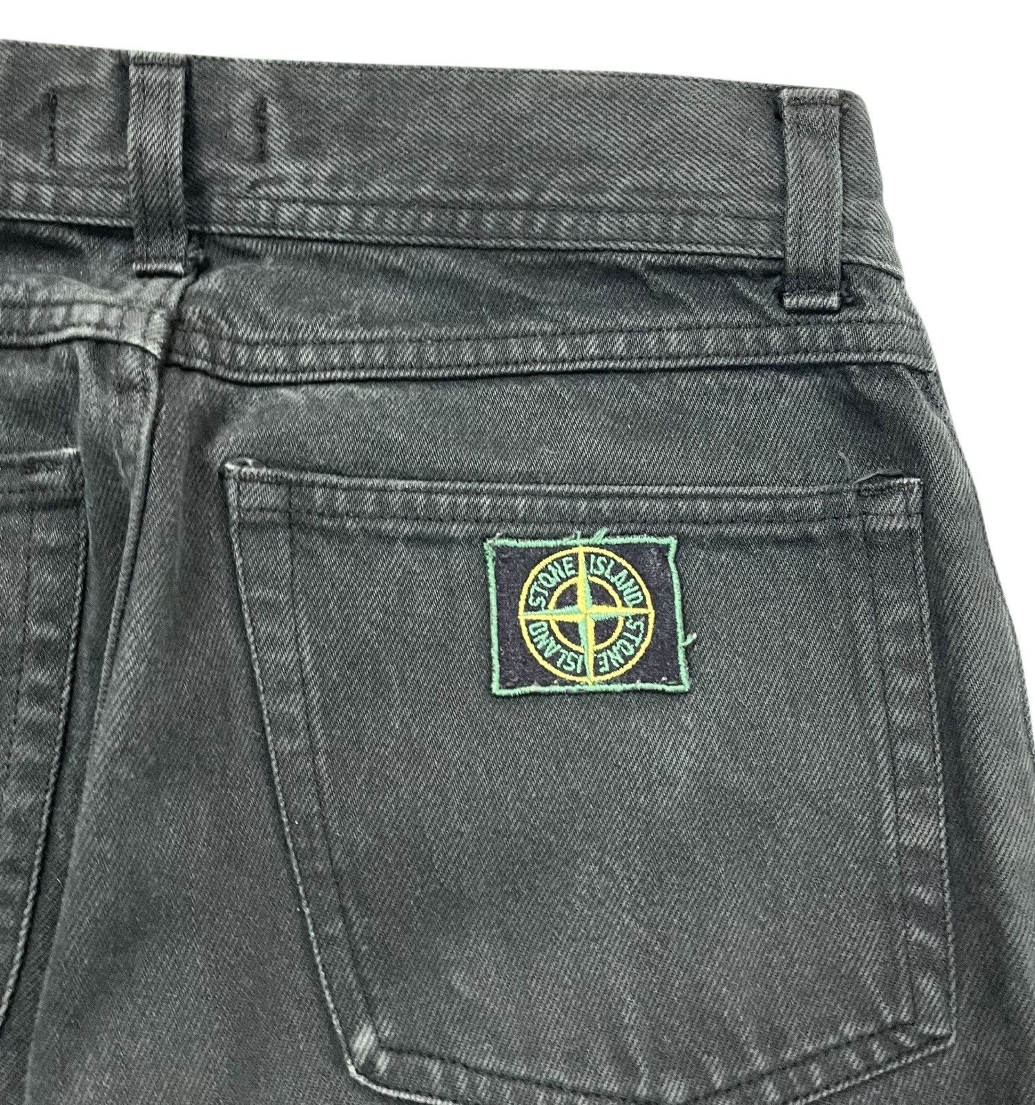 Massimo Osti × Stone Island Women’s Stone Island Green Edge Jeans Vintage Retro 90s W26” Size 26" / US 2 / IT 38 - 2 Thumbnail