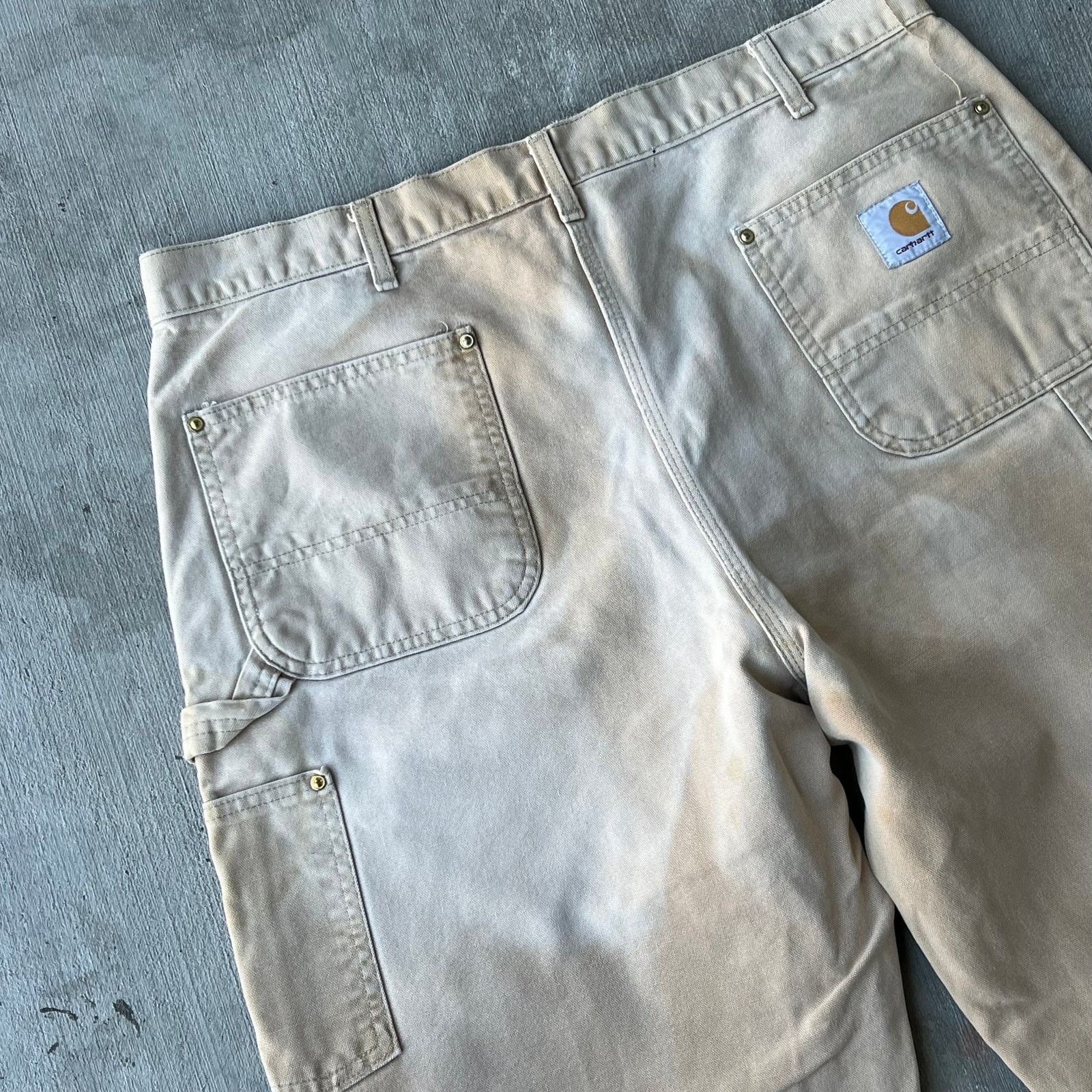 Carhartt × Vintage Carhartt brown faded double knee work wear carpenter pants Size US 37 - 13 Thumbnail