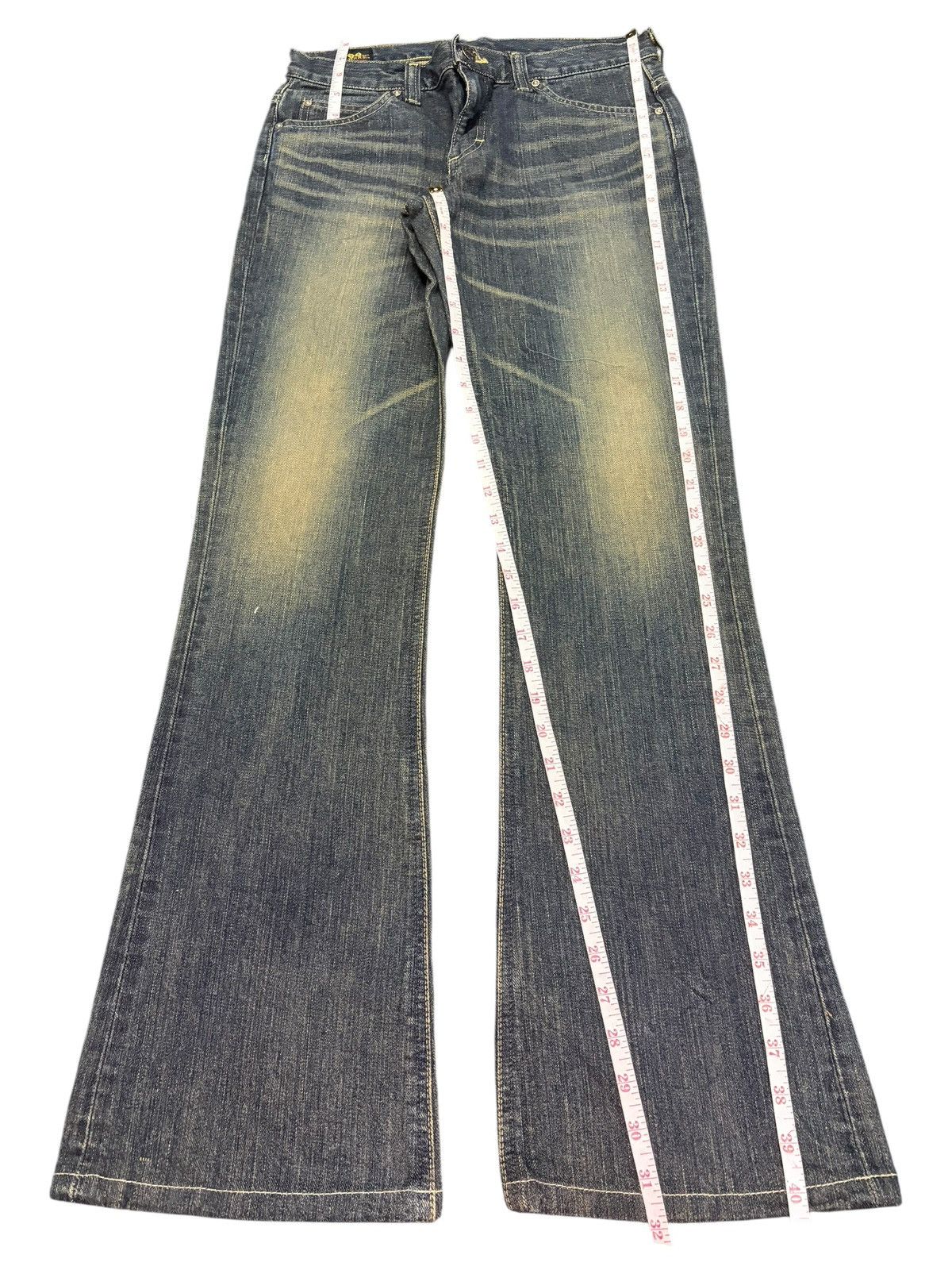 Lee Vintage Lee Riders Rusty Mud Wash Distress Flare Jeans Size 28" / US 6 / IT 42 - 7 Thumbnail