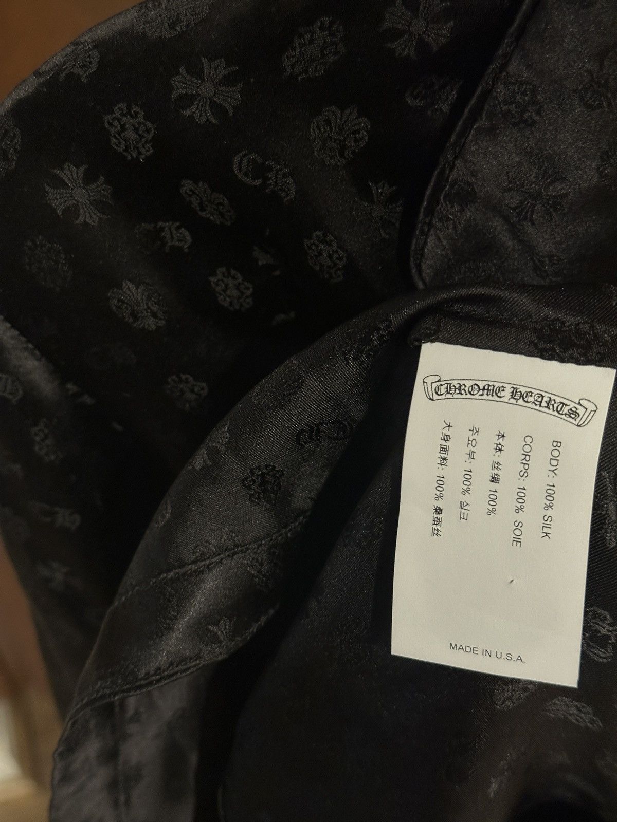 Chrome Hearts 100% silk sterling silver hardware button up shirt Size US M / EU 48-50 / 2 - 8 Thumbnail