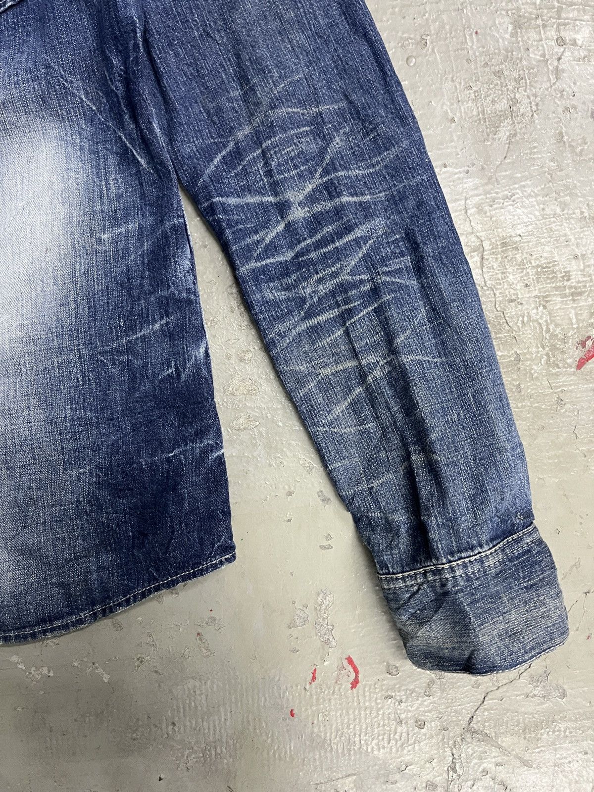 GOSTAR DE FUGA Gostar De Fuga Indigo Chambray Denim Western Shirt Size US S / EU 44-46 / 1 - 5 Thumbnail