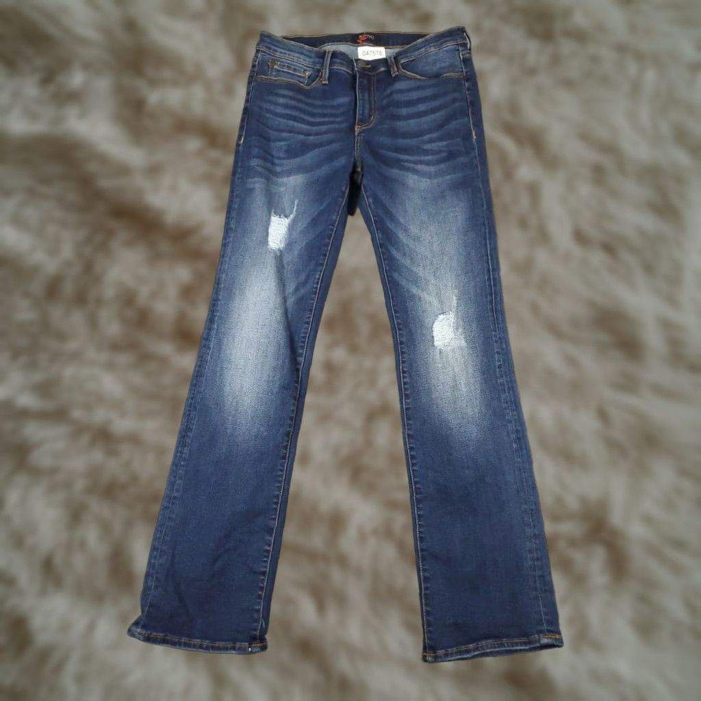 Abercrombie & Fitch Abercrombie & Fitch Womens Blue Straight Leg Jeans 30x30 Medium Wash Cotton Blend Size 30" / US 8 / IT 44 - 1 Thumbnail