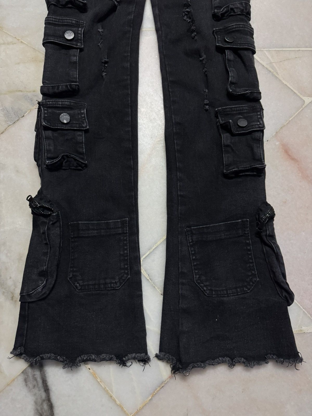 Japanese Brand LE GRANDE BLEU IFSIXWASNINE STYLE BY ROCKSTAR FLARE DENIM Size US 30 / EU 46 - 6 Thumbnail