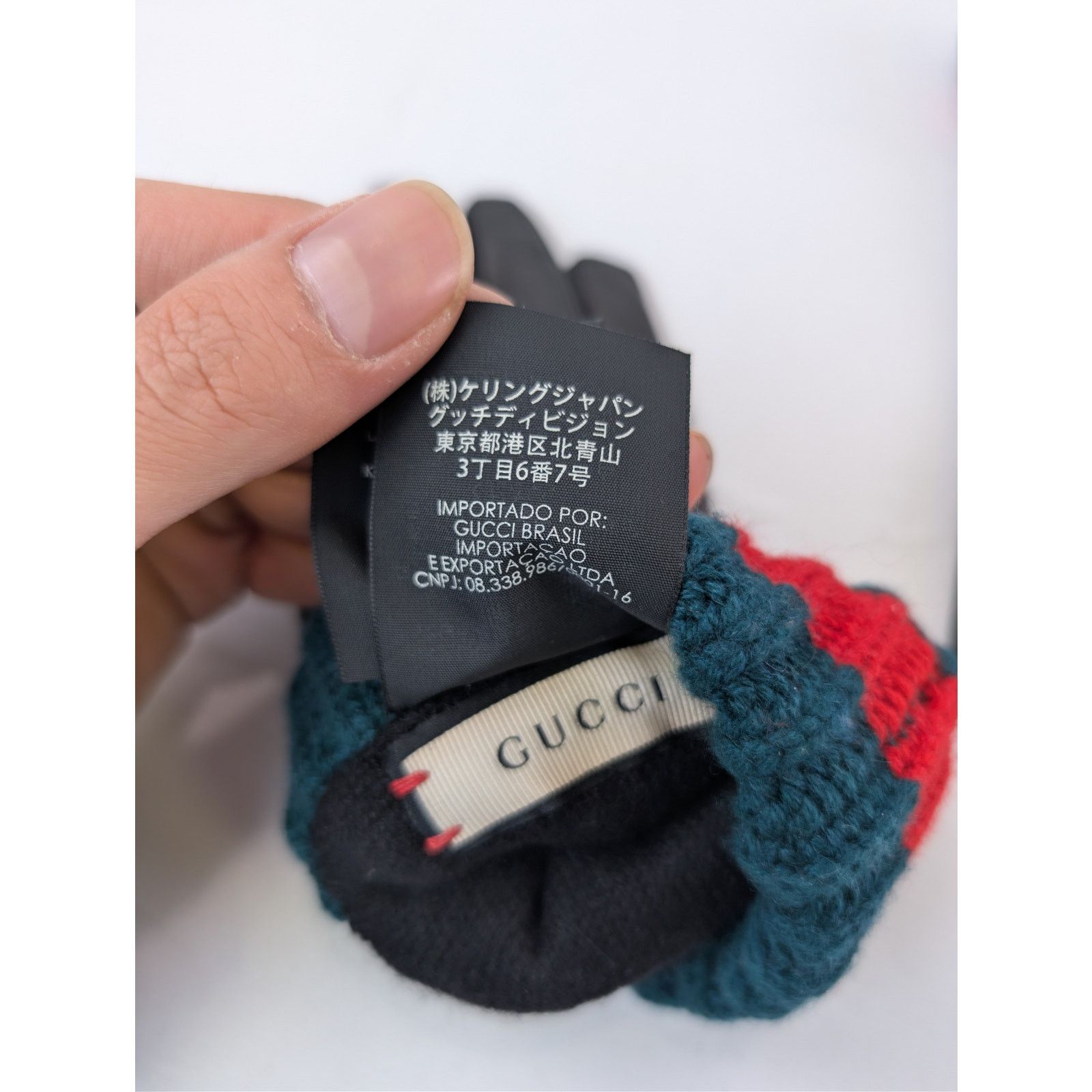 Gucci o1rshd1 Size: OS / Leather Ripped Cuff Gloves in Black Size ONE SIZE - 11 Thumbnail