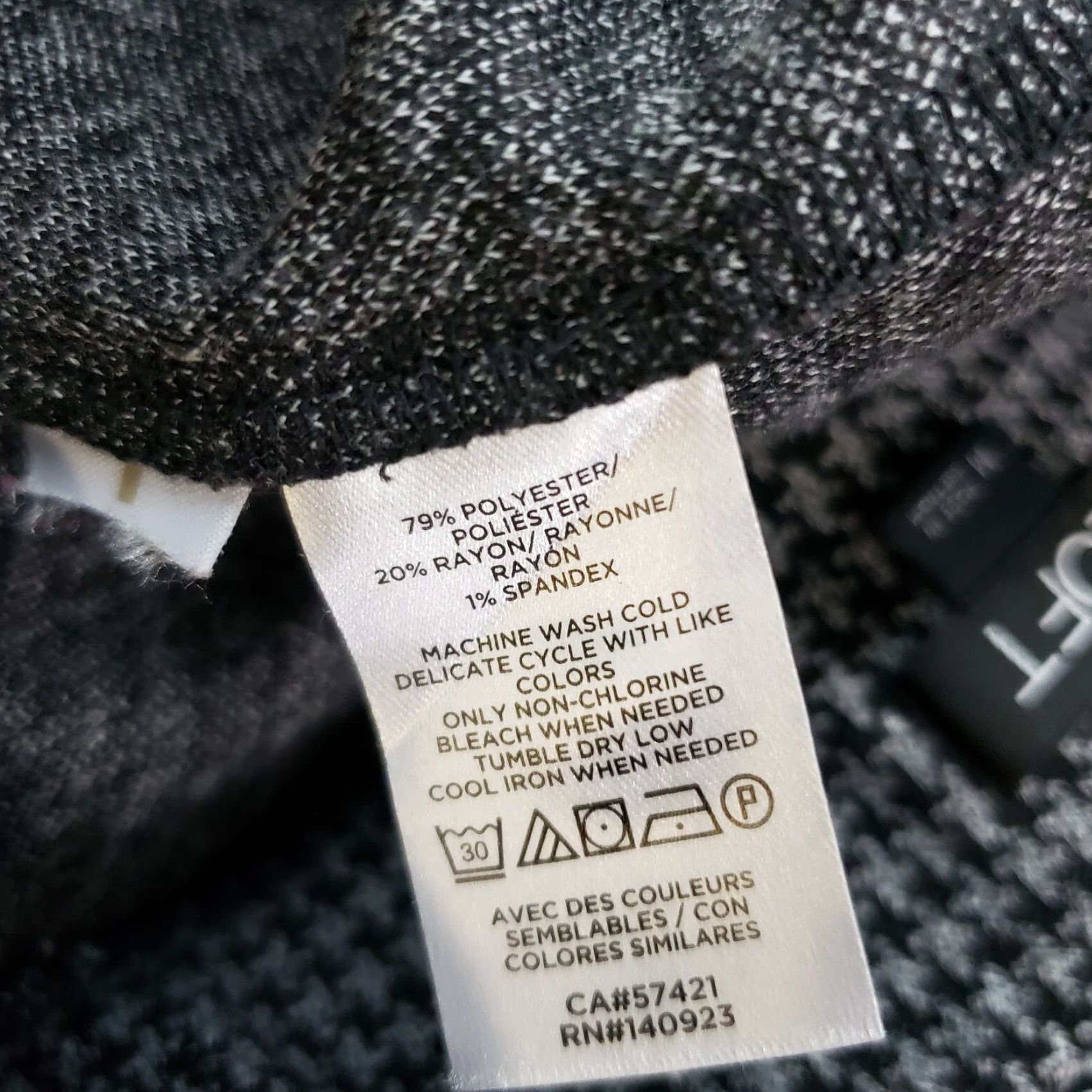 Ann Taylor Ann Taylor LOFT Womens Pants Sz Medium Black Gray High Rise Pull On Skinny Knit Size 32" / US 10 / IT 46 - 6 Thumbnail