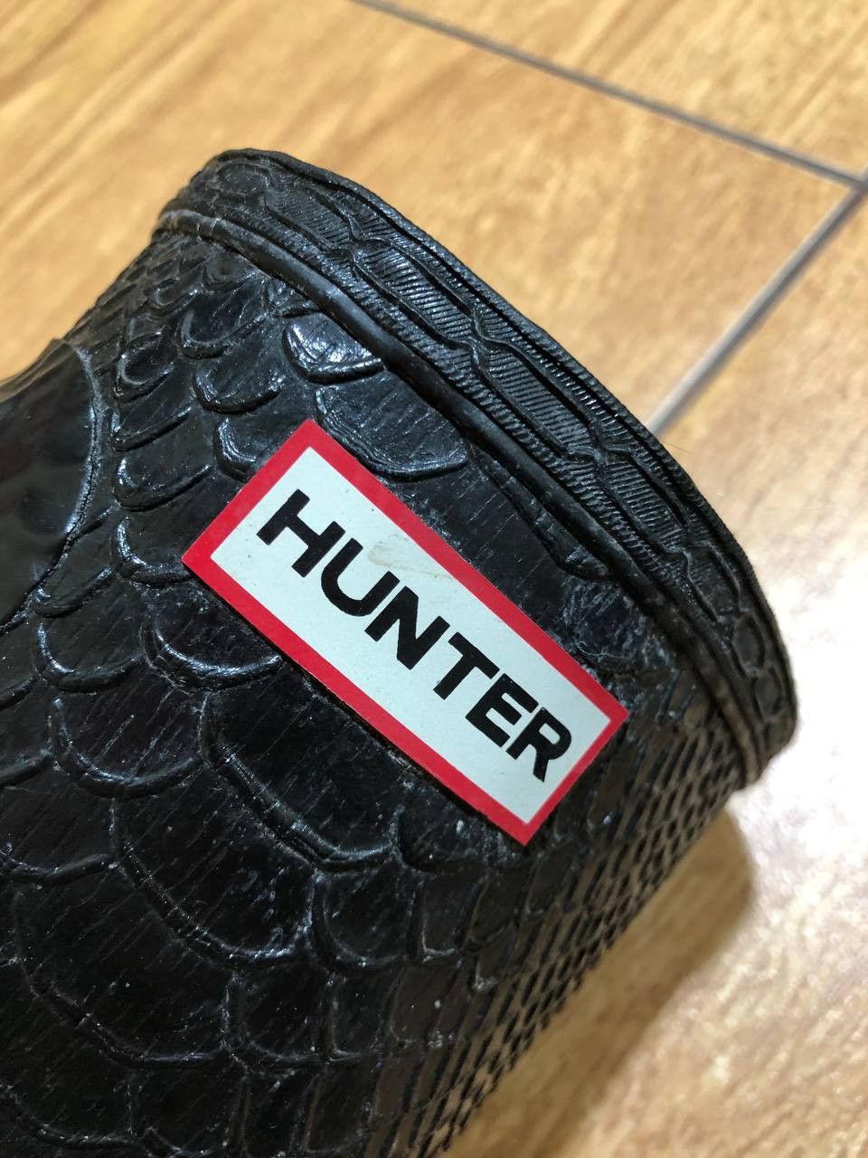 Hunter Vintage Boots black Hunter logo Y2K streetwear Size US 5.5 / EU 38 - 7 Thumbnail