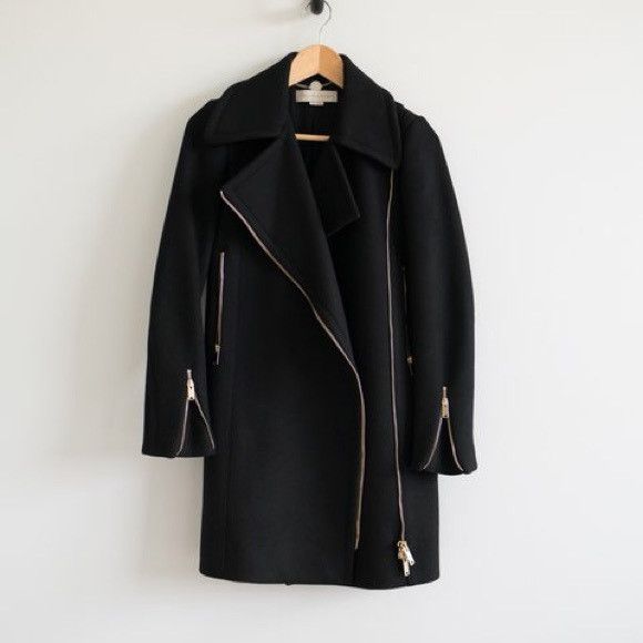 Stella McCartney Stella McCartney Rare Wool Coat with Zippers Size S / US 4 / IT 40 - 1 Thumbnail