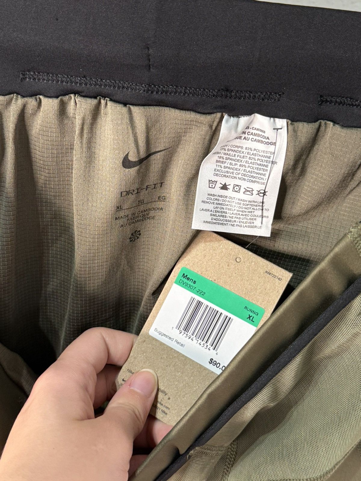 Nike NIKE Dri-Fit Trail Lava Loops 1/2 Running Tight Shorts Size US 38 / EU 54 - 5 Thumbnail