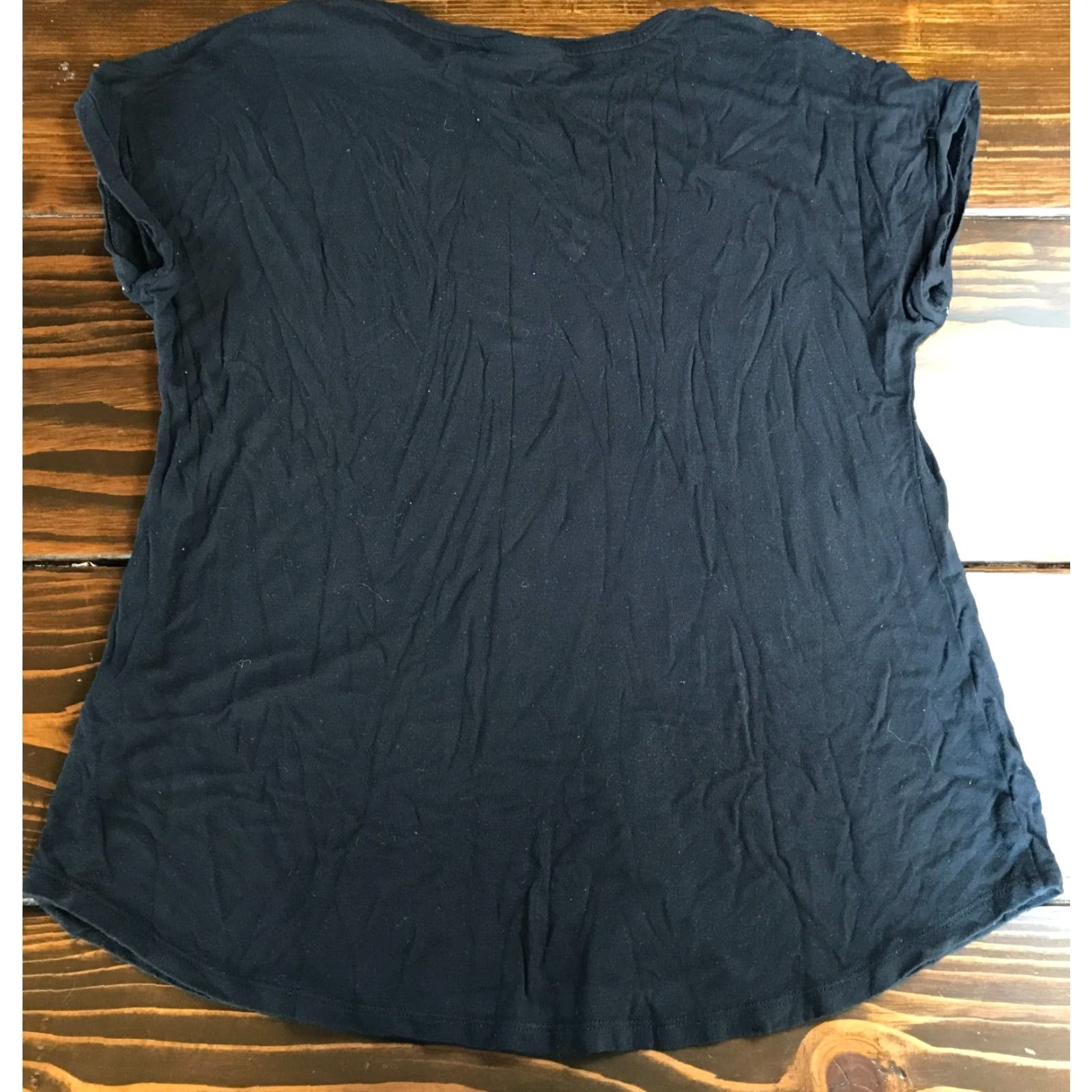 Apt. 9 APT.9 Shirt, Women's Medium, Pink Black Gold, Short Sleeve, T-Shirt, Women, Casual, Modern Theme, Vintage No Size M / US 6-8 / IT 42-44 - 2 Thumbnail